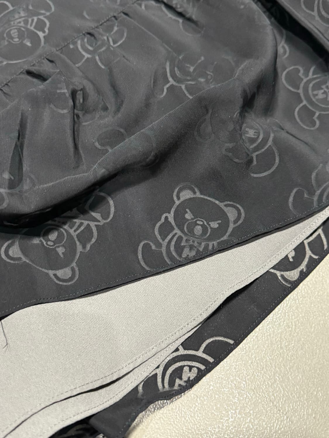 히스테릭 글래머 아카이브 퍽베어 패턴 이중 원단 원피스 상품이미지3