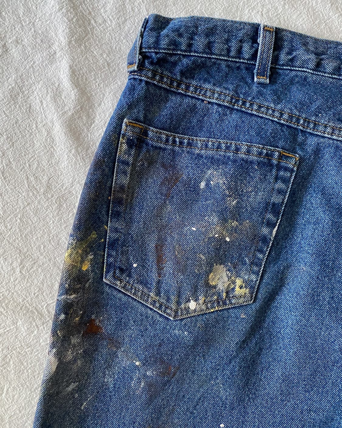 랭글러 페인팅 데님 팬츠 상품이미지8