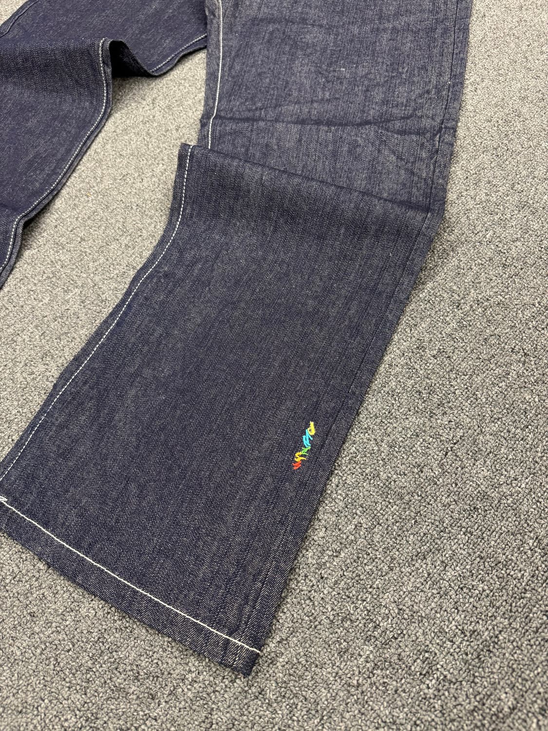 American vintage 독수리 자수 와이드 데님팬츠 상품이미지3
