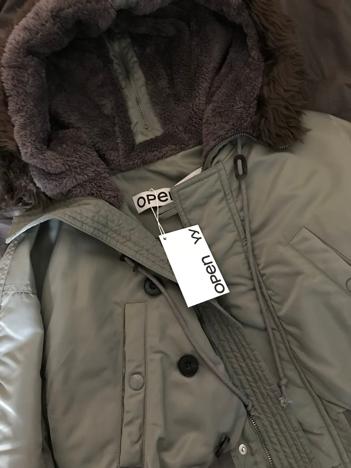 오픈와이와이 faux fur zipper hood ma1 상품이미지3