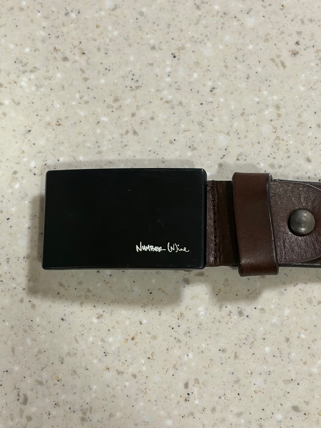 넘버나인 스퀘어 레더 벨트 상품이미지2