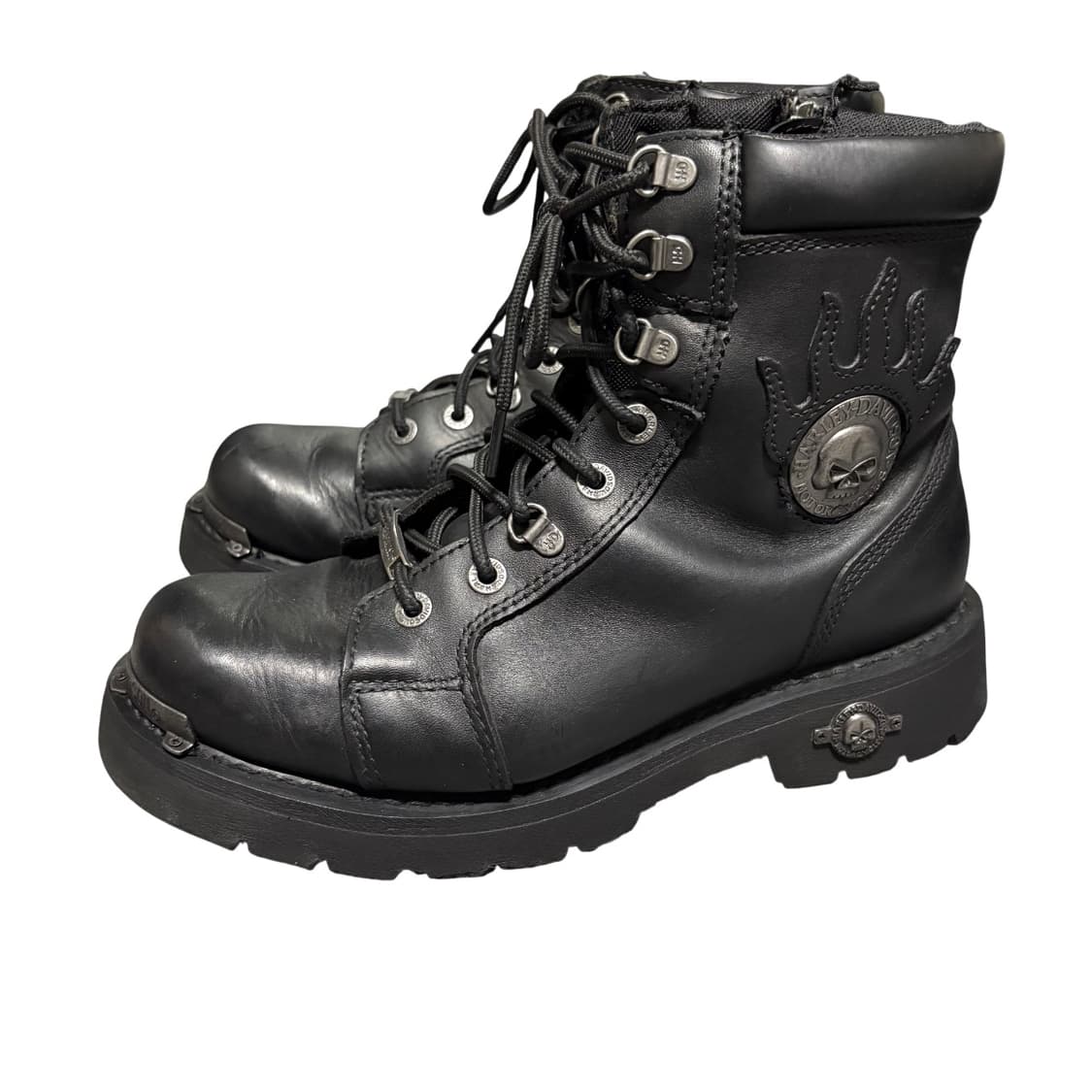 할리데이비슨 스컬 플레임 메탈 토 집업 부츠 270 바이커부츠  상품이미지2