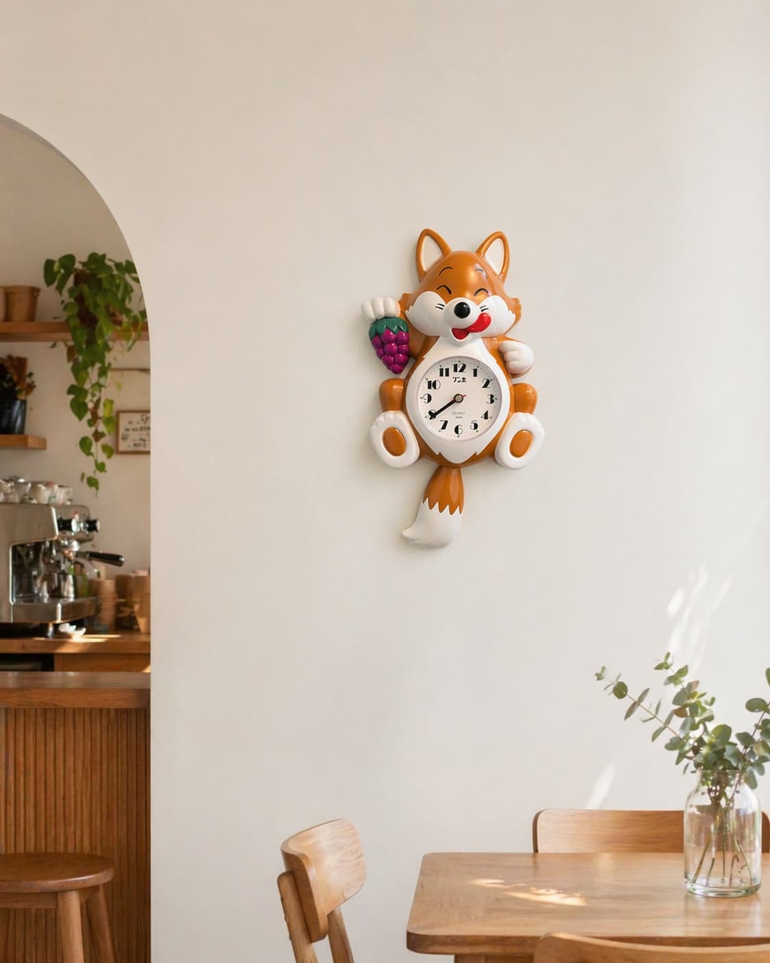 vintage | 여우 꼬리가 흔들리는 벽시계 상품이미지5