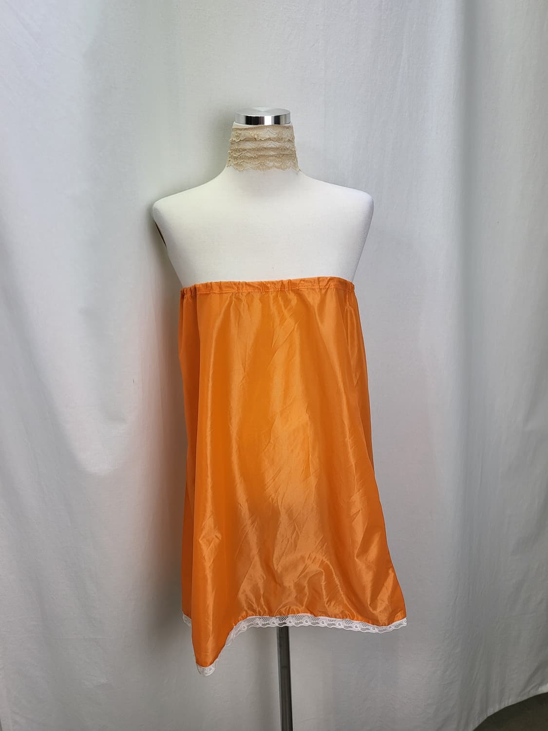 빈티지 탠저린 숏 슬립 스커트 페어리 하이틴 윔지코어 상품이미지4