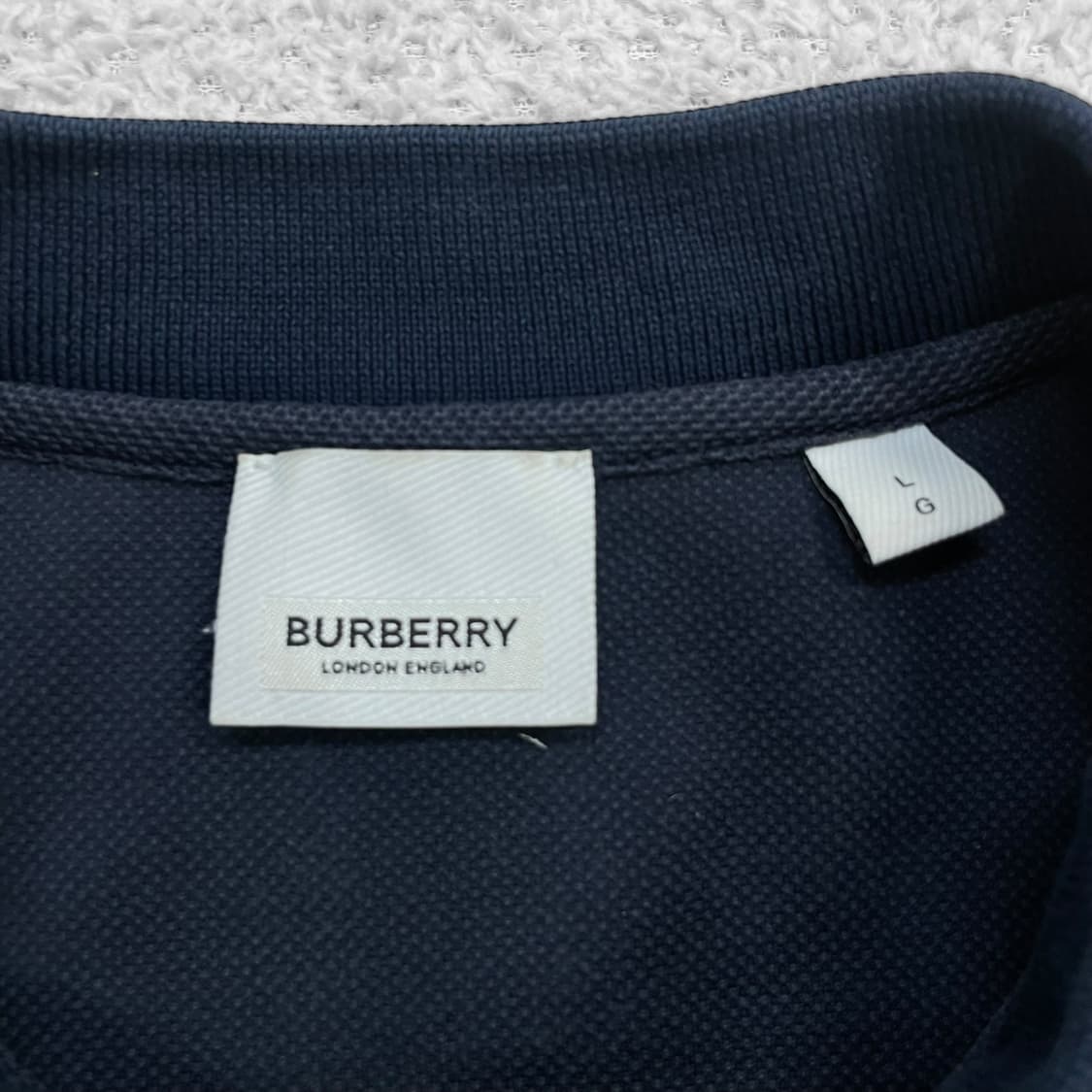 버버리 Burberry 아이콘 스트라이프 카라 반팔 티셔츠  상품이미지3