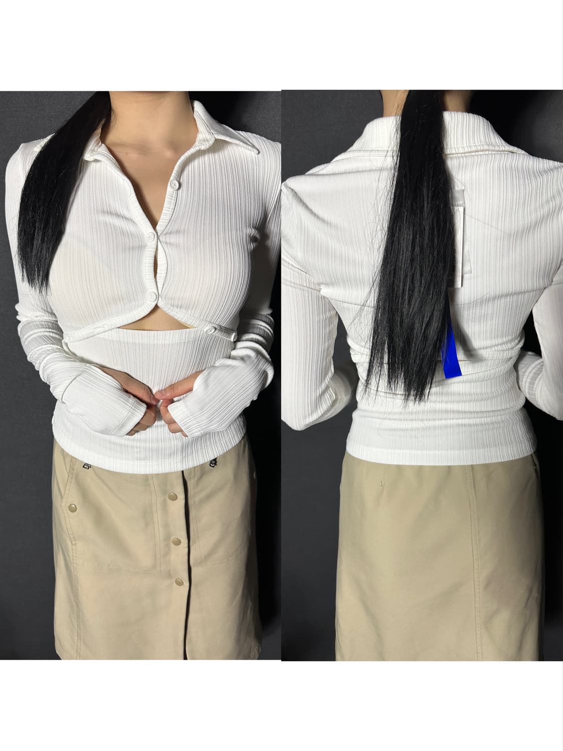 25FW 헬무트랭 컷아웃 버튼업티셔츠 상품이미지1