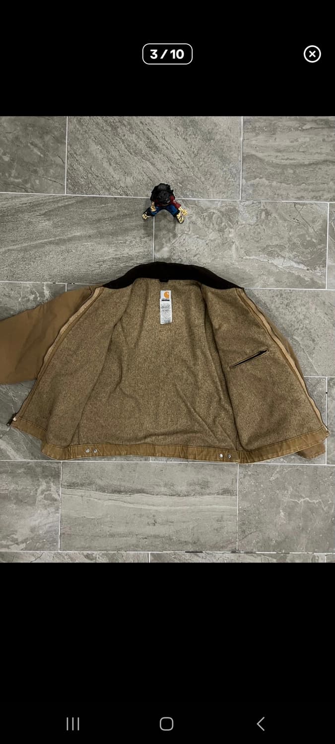 칼하트 디트로이트자켓 WJ97 카멜 XL 판매합니다 상품이미지3