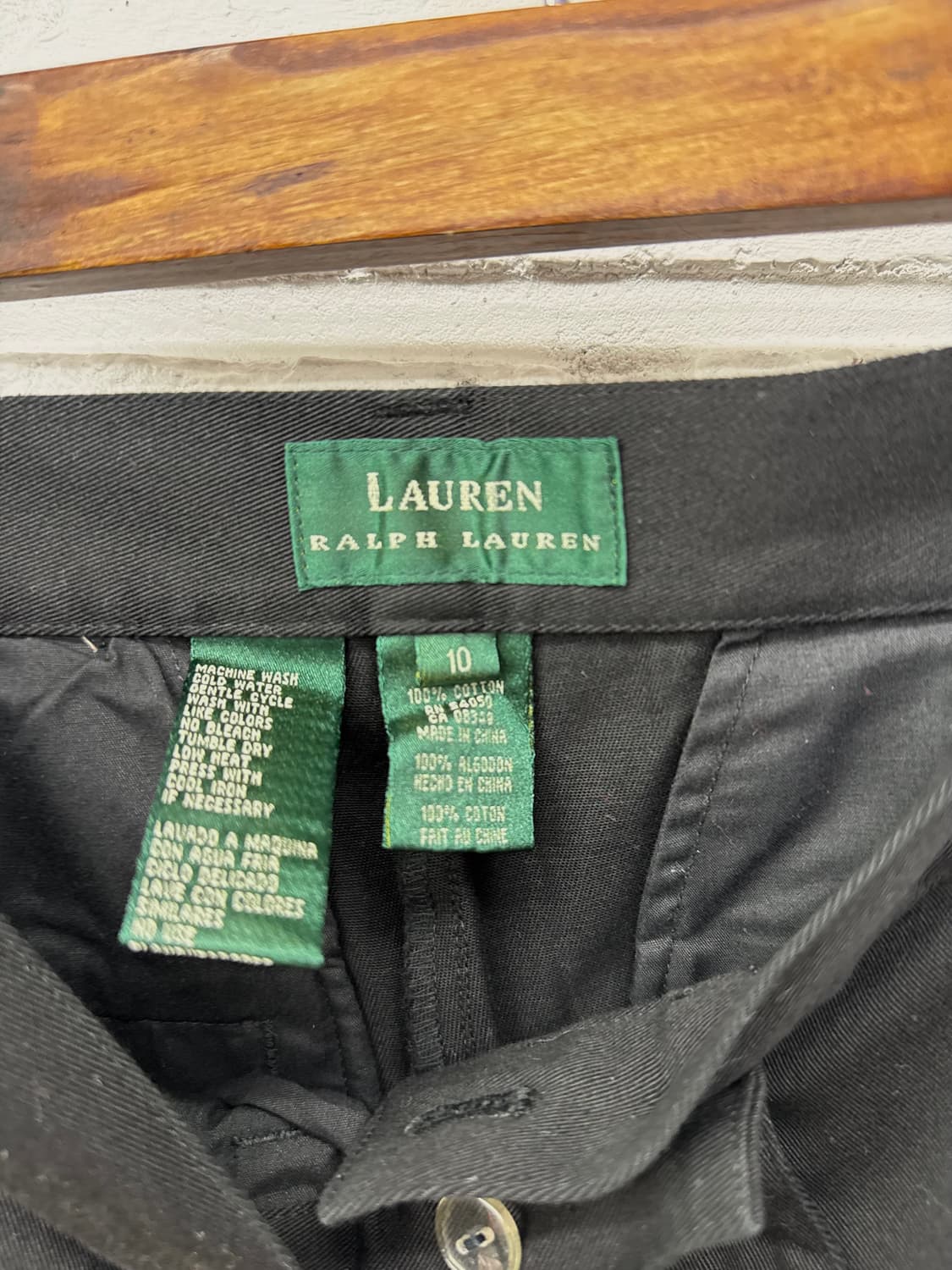 로렌 랄프로렌 블랙 코튼 핀턱 슬랙스 상품이미지7