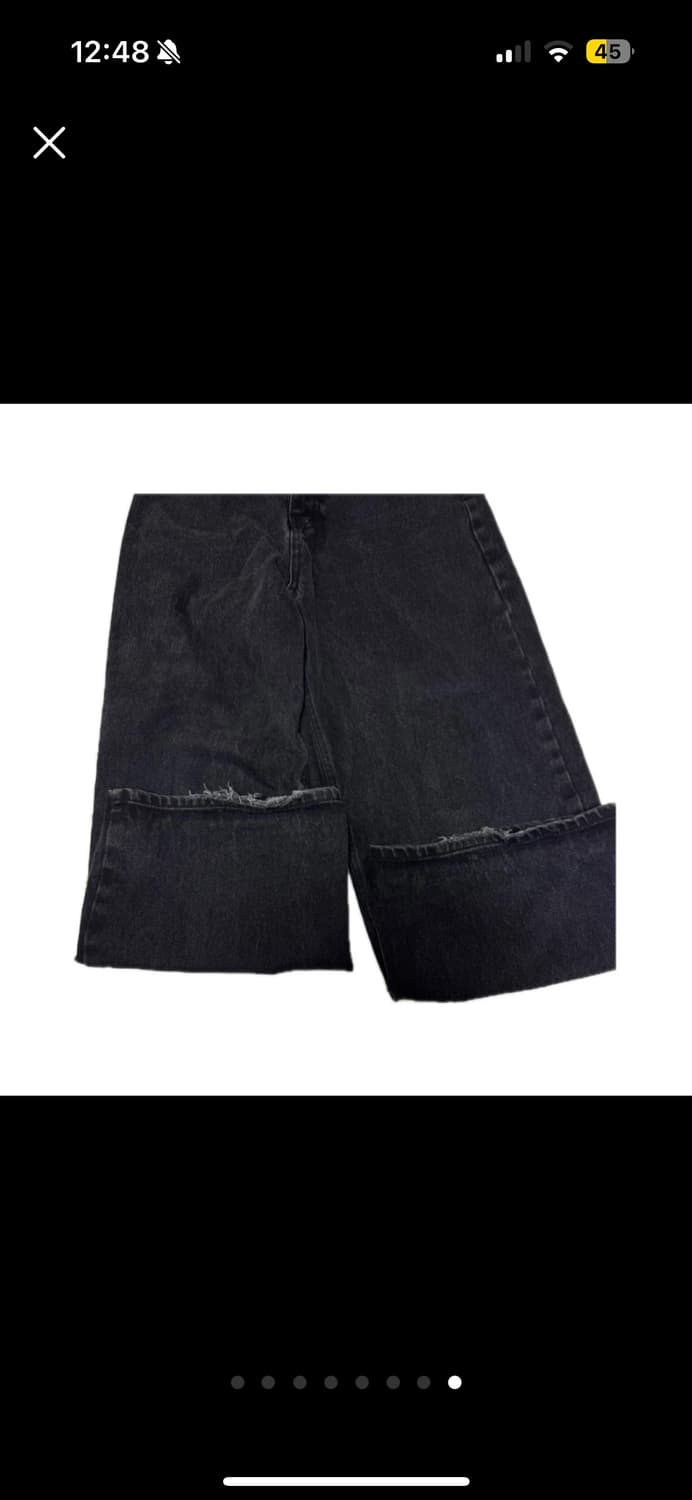 어텀 블랙 와이드 팬츠 상품이미지7