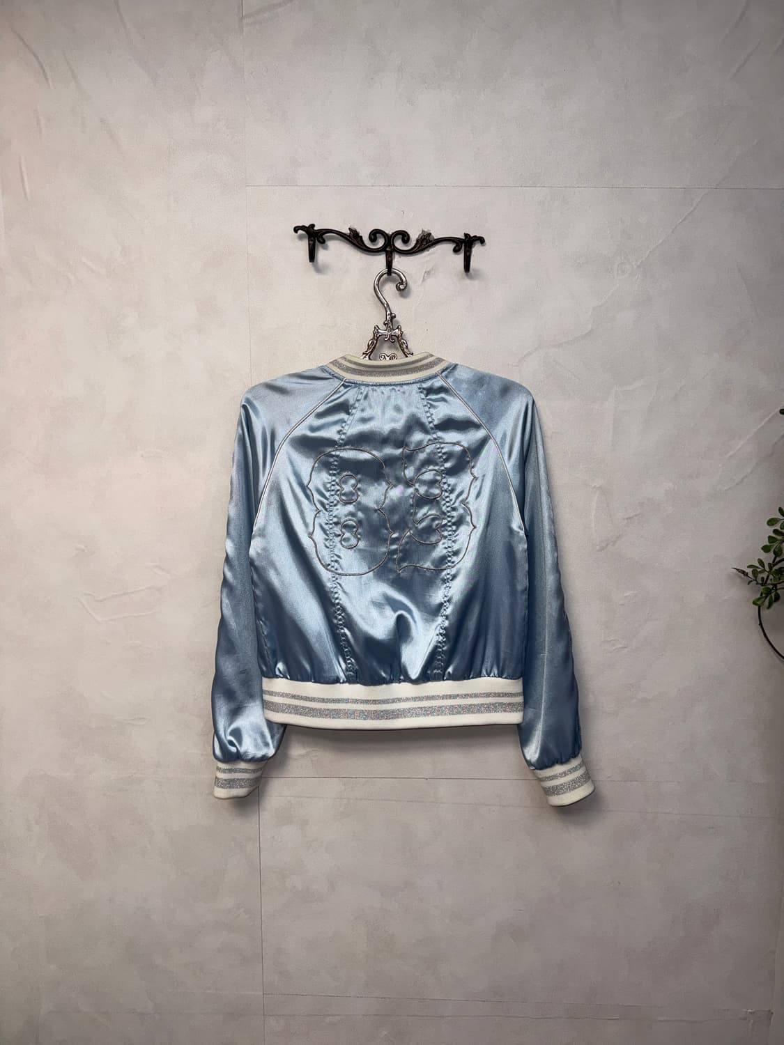 MLB glossy cotton candy sky blue blouson 상품이미지3