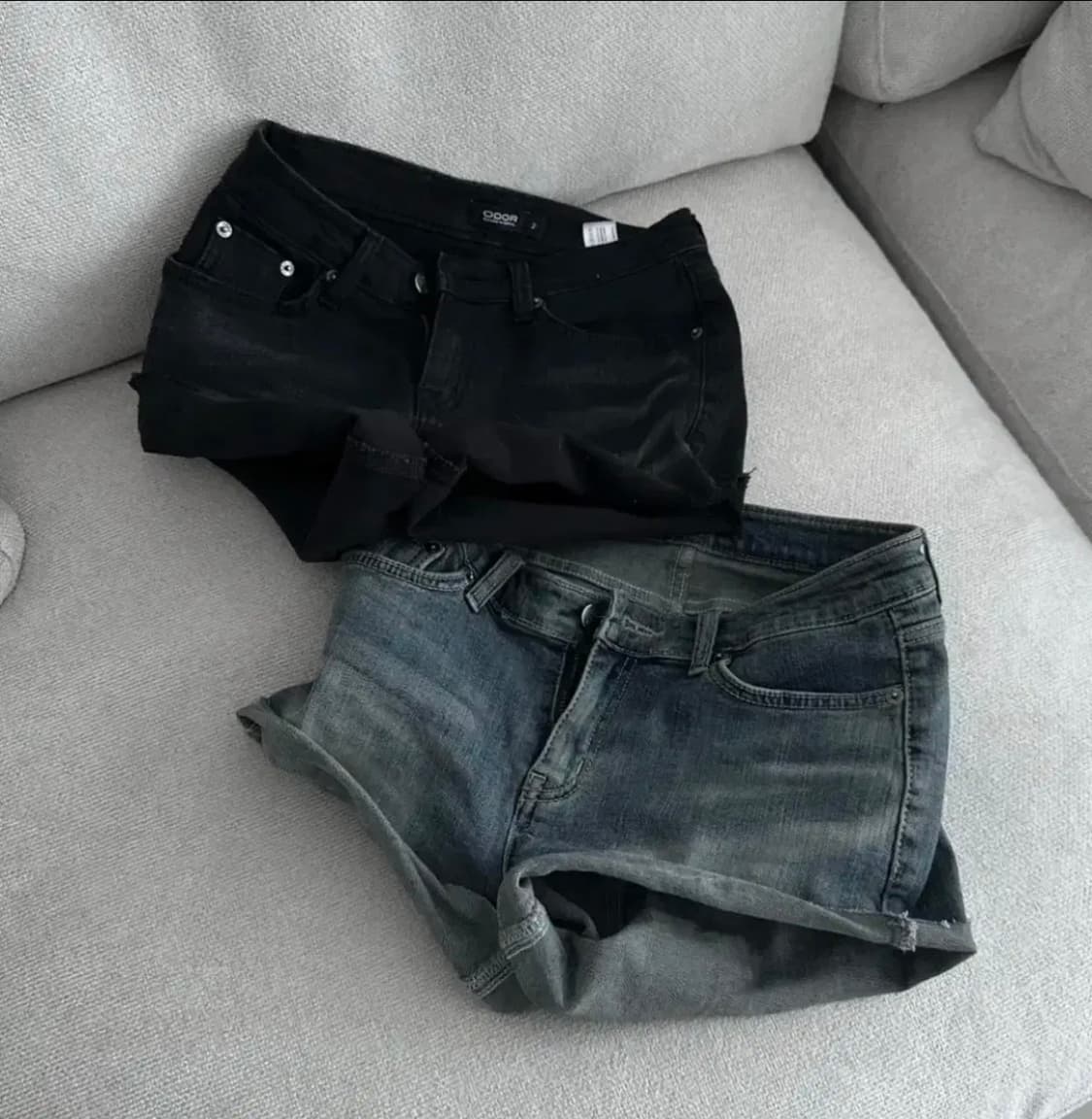 오도어 빈티지 로우 쇼츠 블루 Vintage raw shorts 상품이미지1