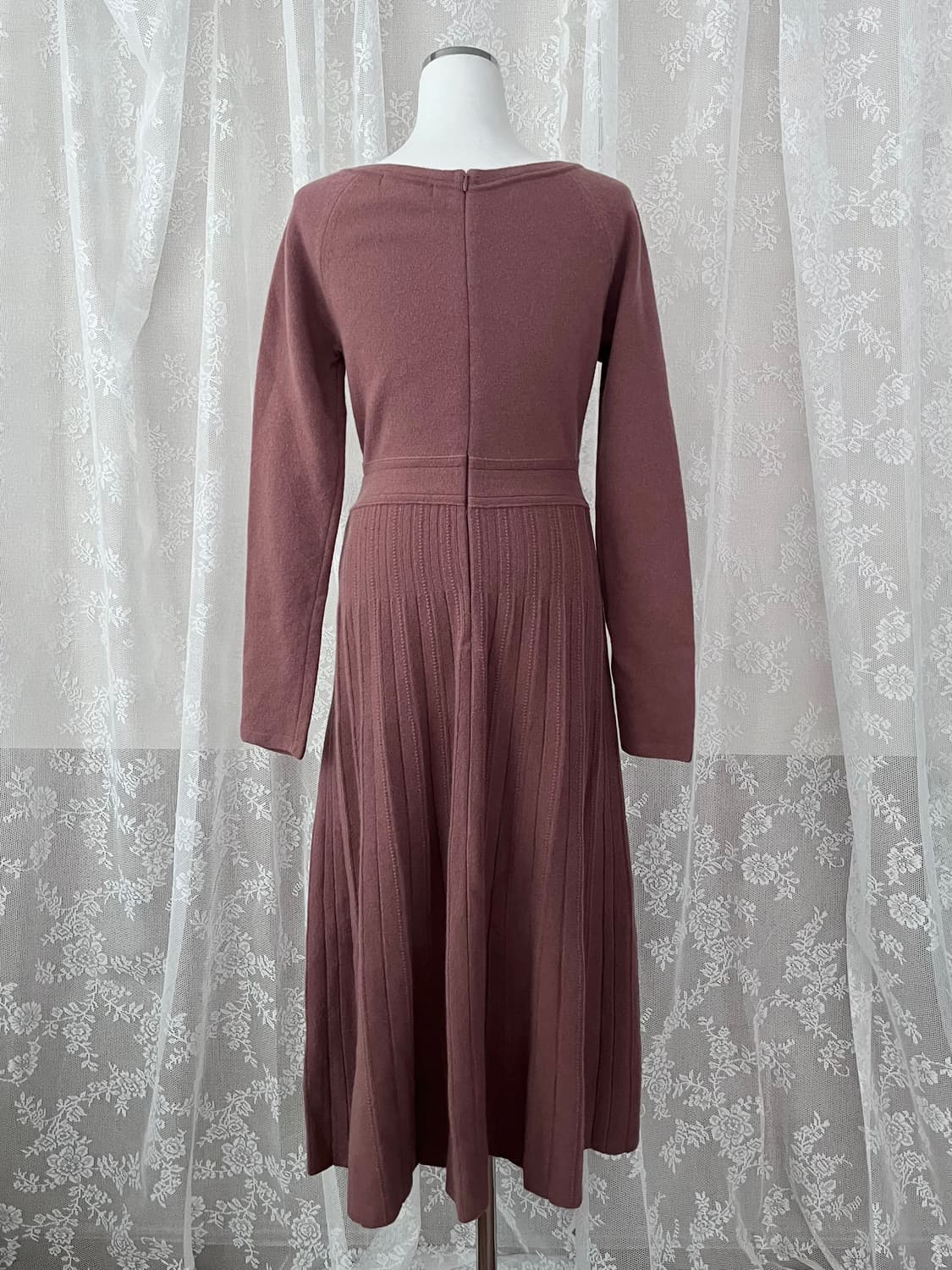 F) 듀엘 캐시미어 블렌드 니트 원피스 브라운 상품이미지2