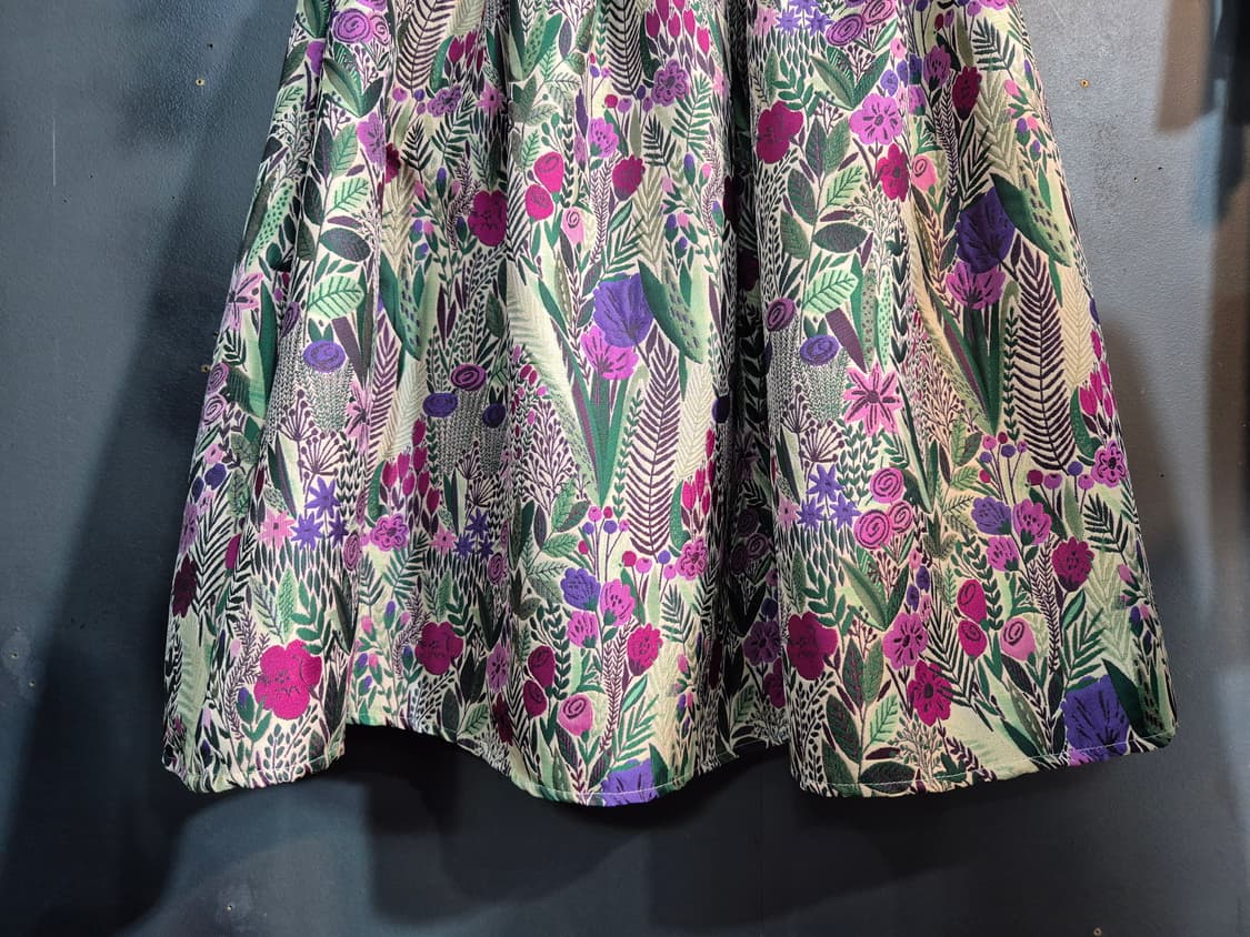 플라워 패턴 롱 스커트 55 66 77 상품이미지4