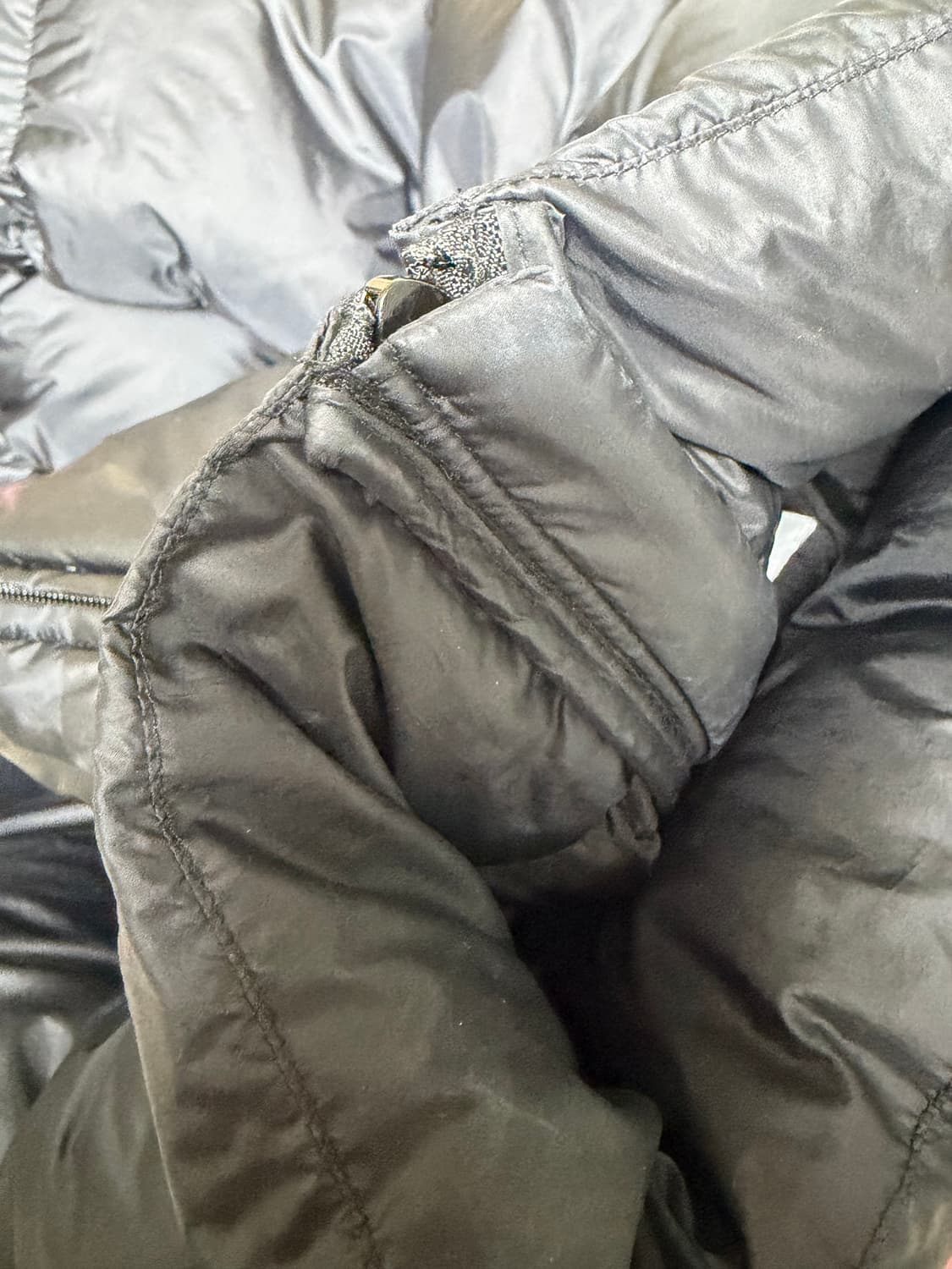 베이직 사파리스팟 다운 자켓 패딩 블랙 상품이미지4