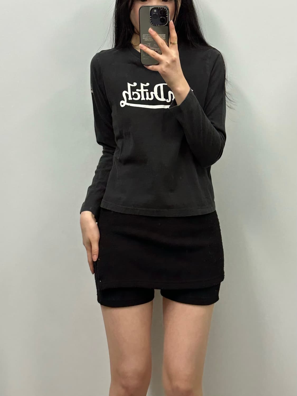 본더치 y2k 와투케 블랙 롱슬리브 긴팔티 상품이미지1