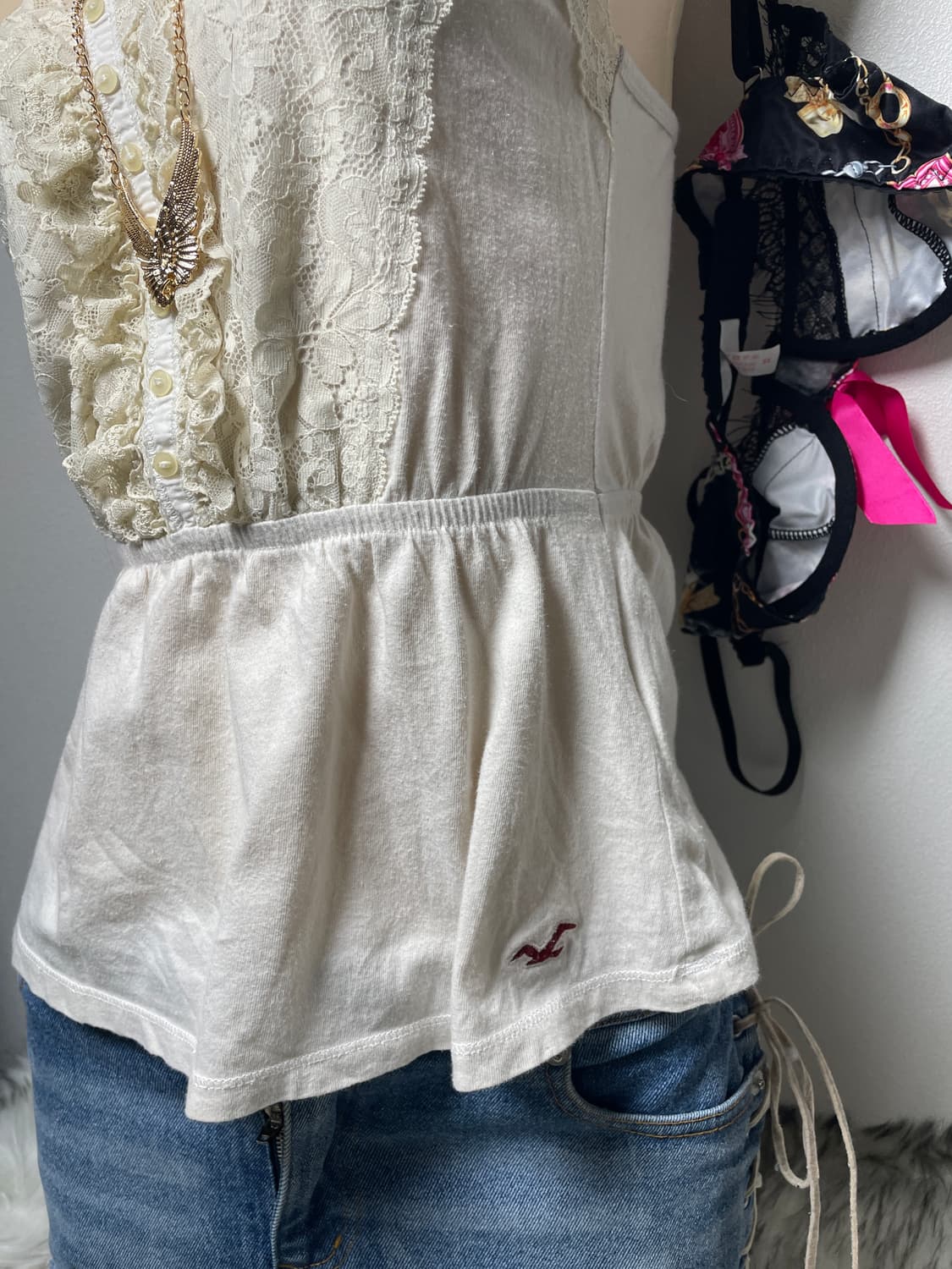 빈티지 홀리스터 레이스 슬리브리스 상품이미지3