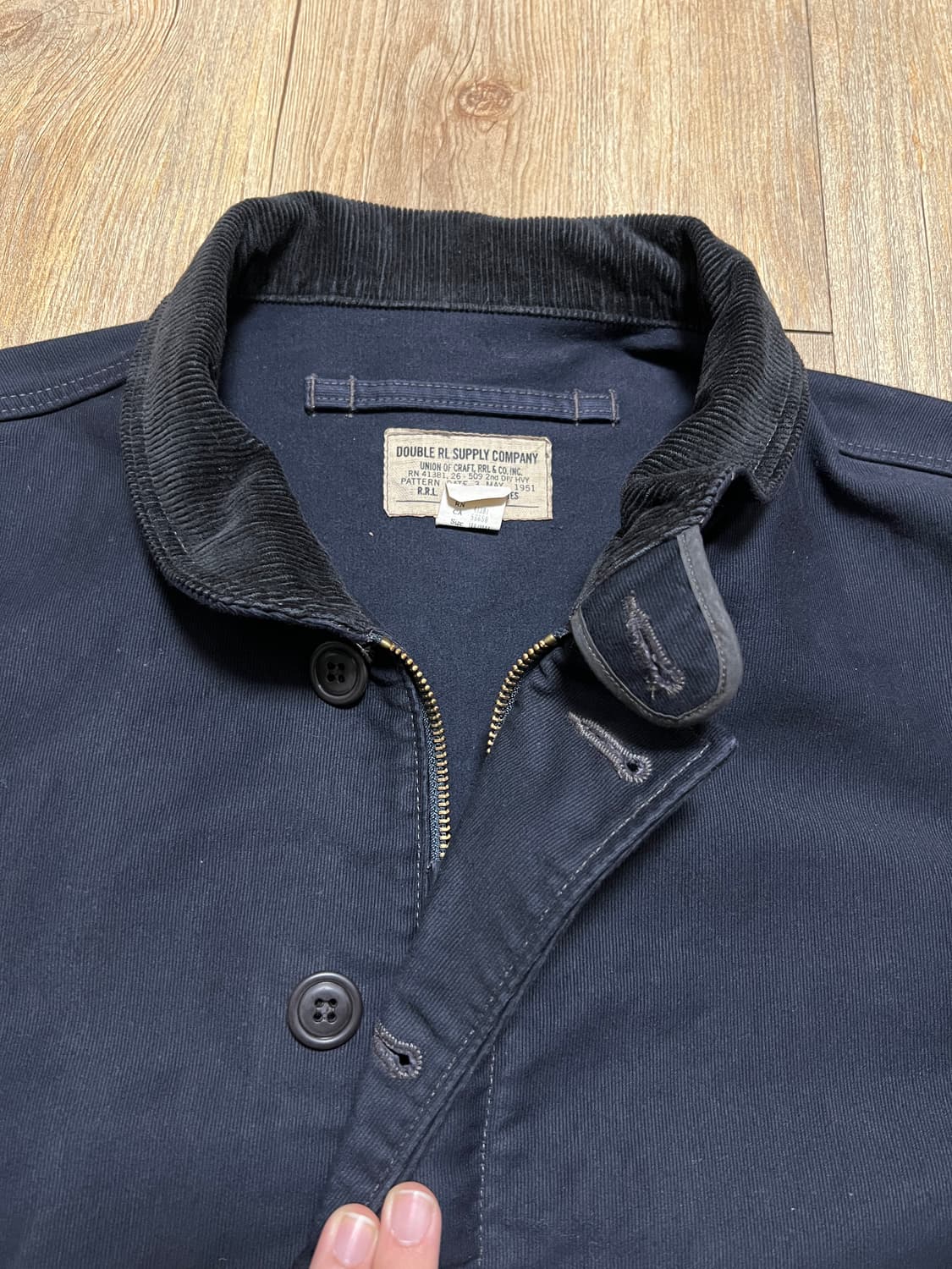 택포79) RRL 더블알엘 정글클로스 덱자켓 L 네이비 상품이미지3