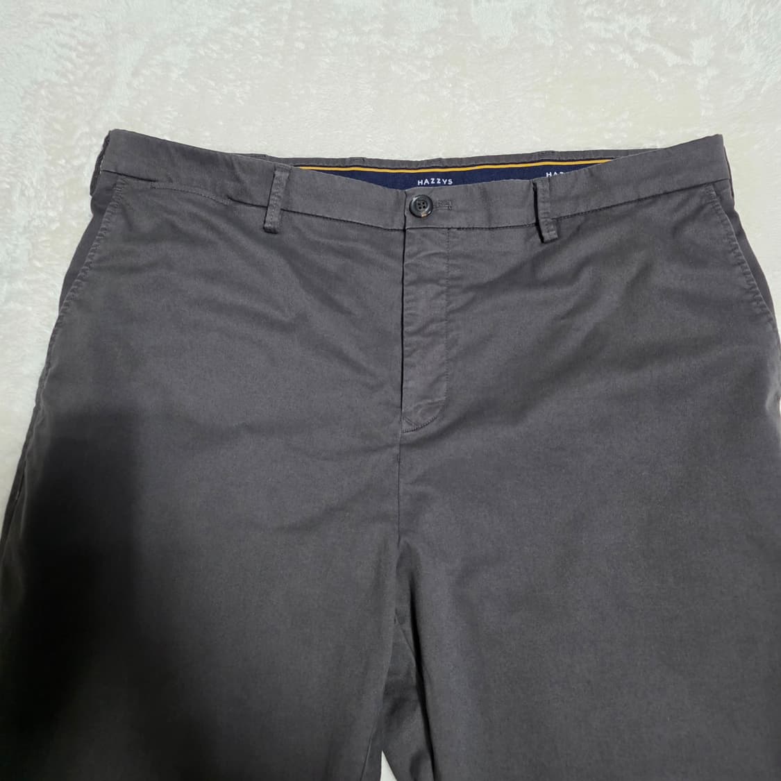 (38)헤지스 가먼트다잉 트월 치노 팬츠 차콜그레이 상품이미지4