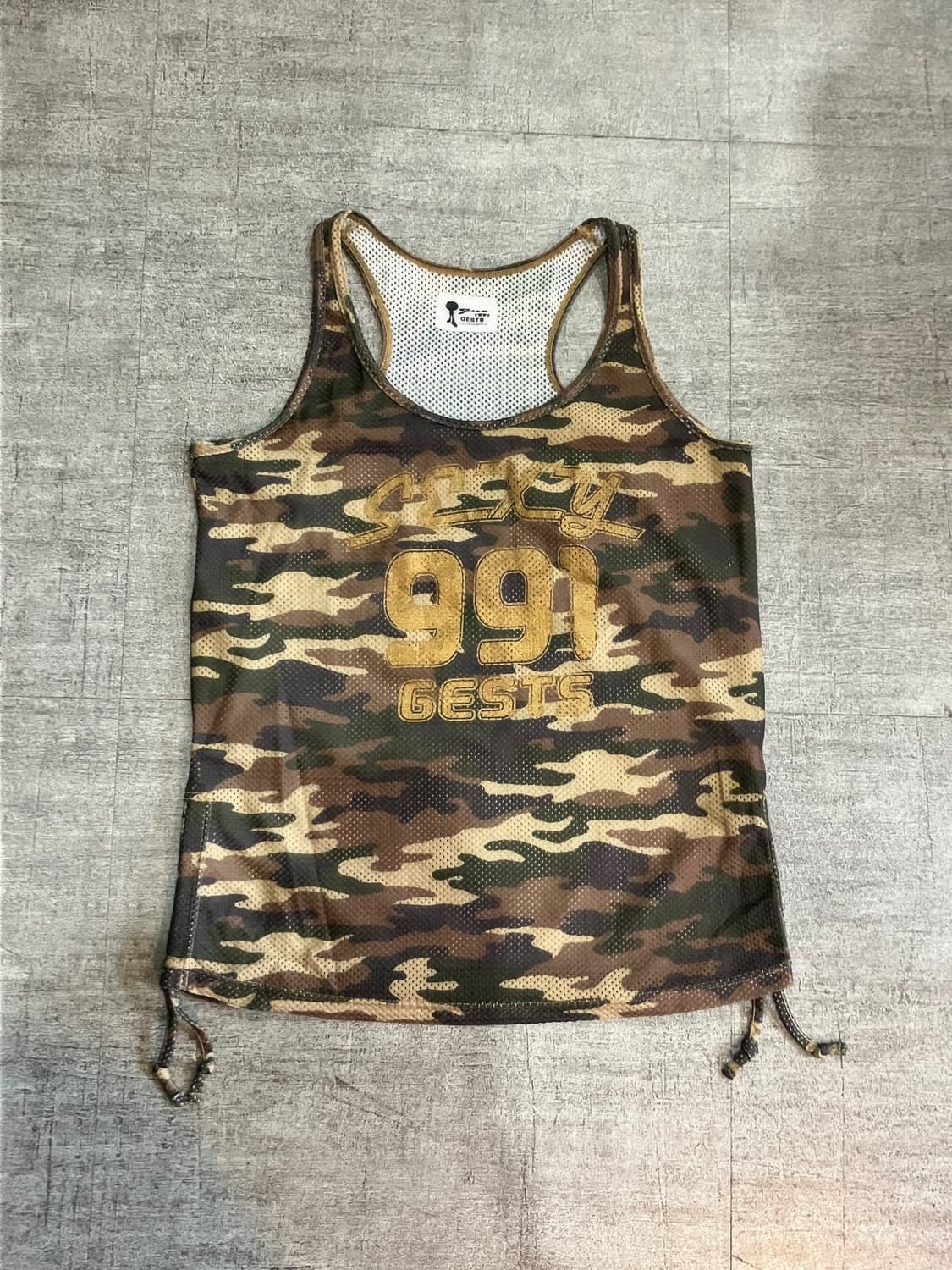 일본빈티지 Gests1991 핀터깔y2k 히메갸루 사이드셔링 슬리브리스 상품이미지1