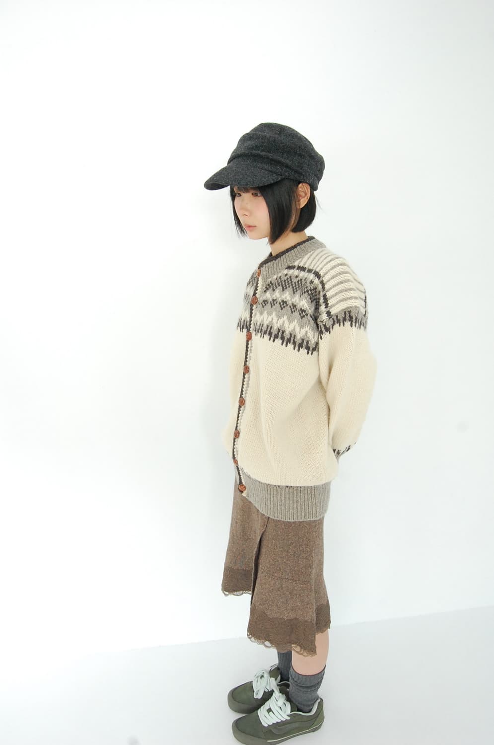 Wool slit lace skirt 상품이미지3