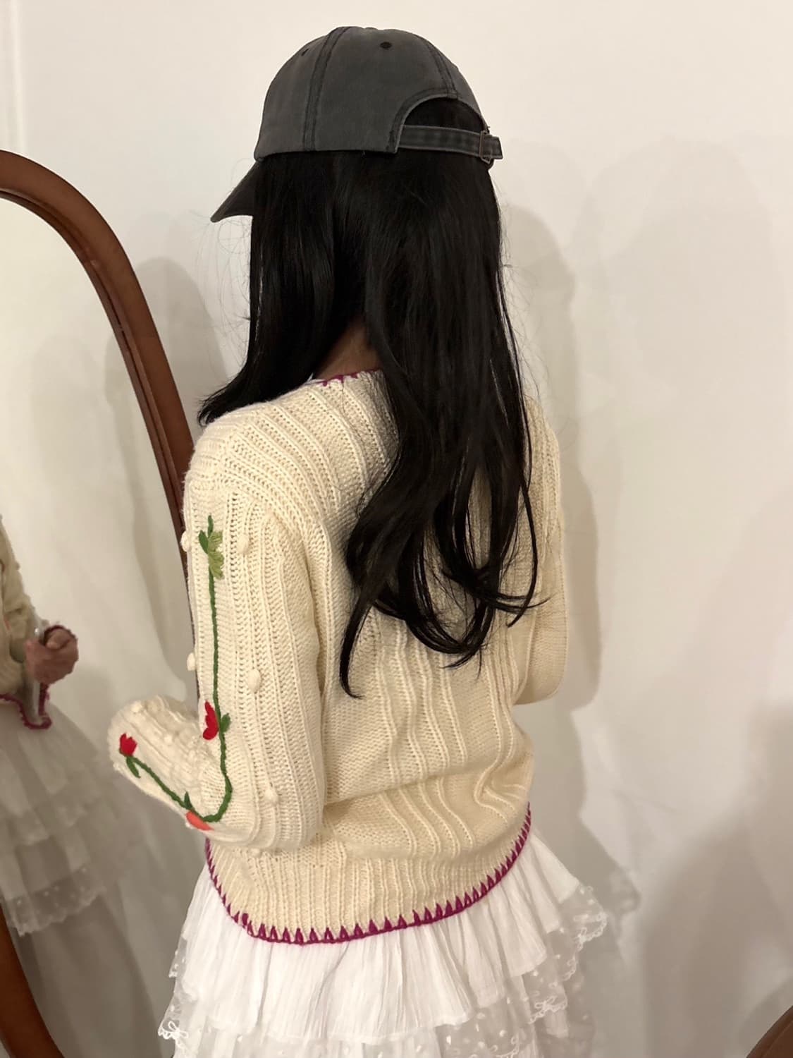 VTG 플라워 니트 가디건 상품이미지2