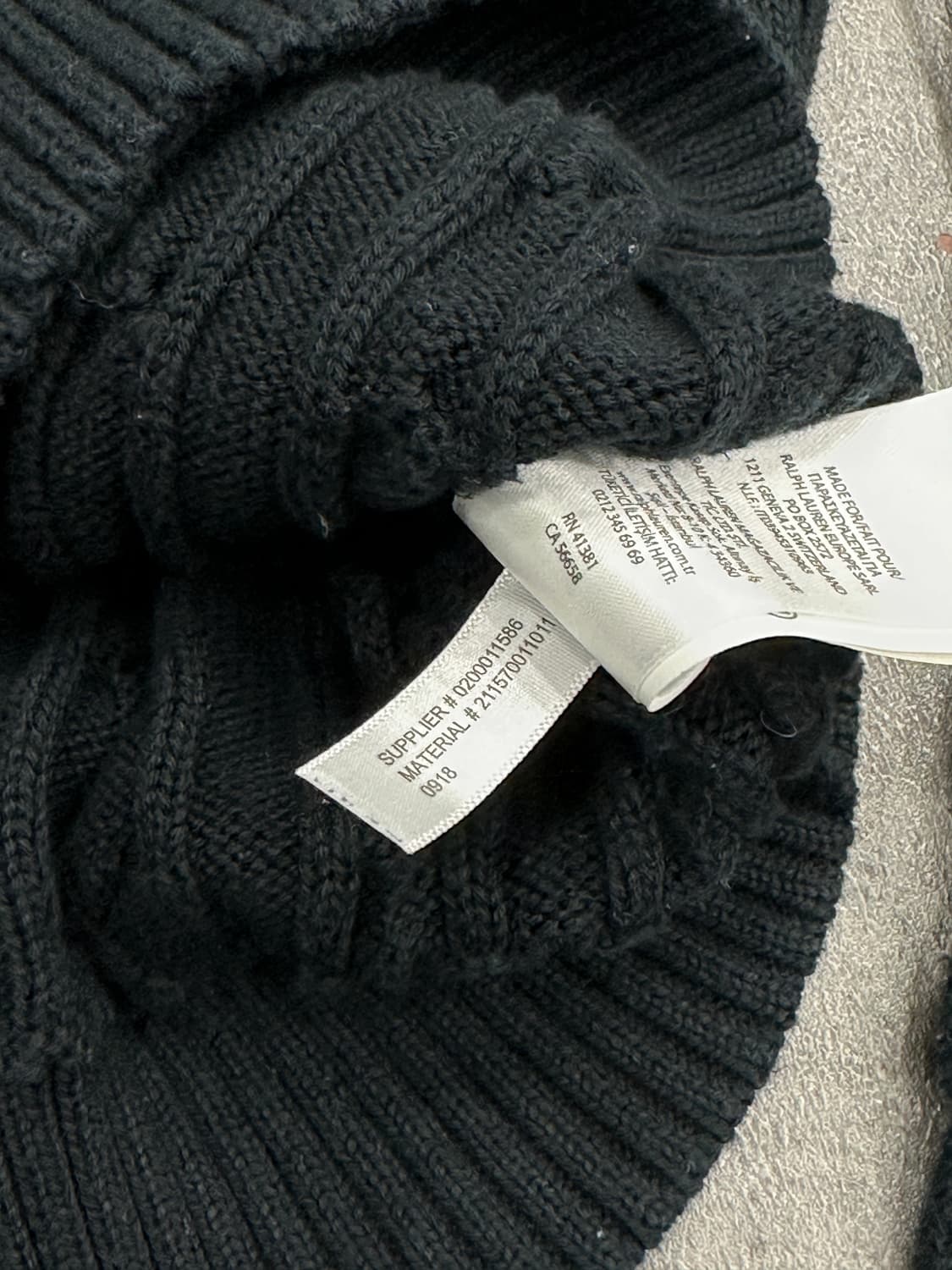 폴로 랄프 로렌 꽈배기 니트 블랙 상품이미지6