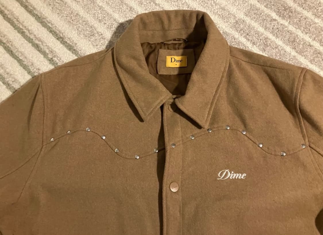 Dime 다임 스케이트보드 울 보머 자켓 탄 XL 상품이미지2