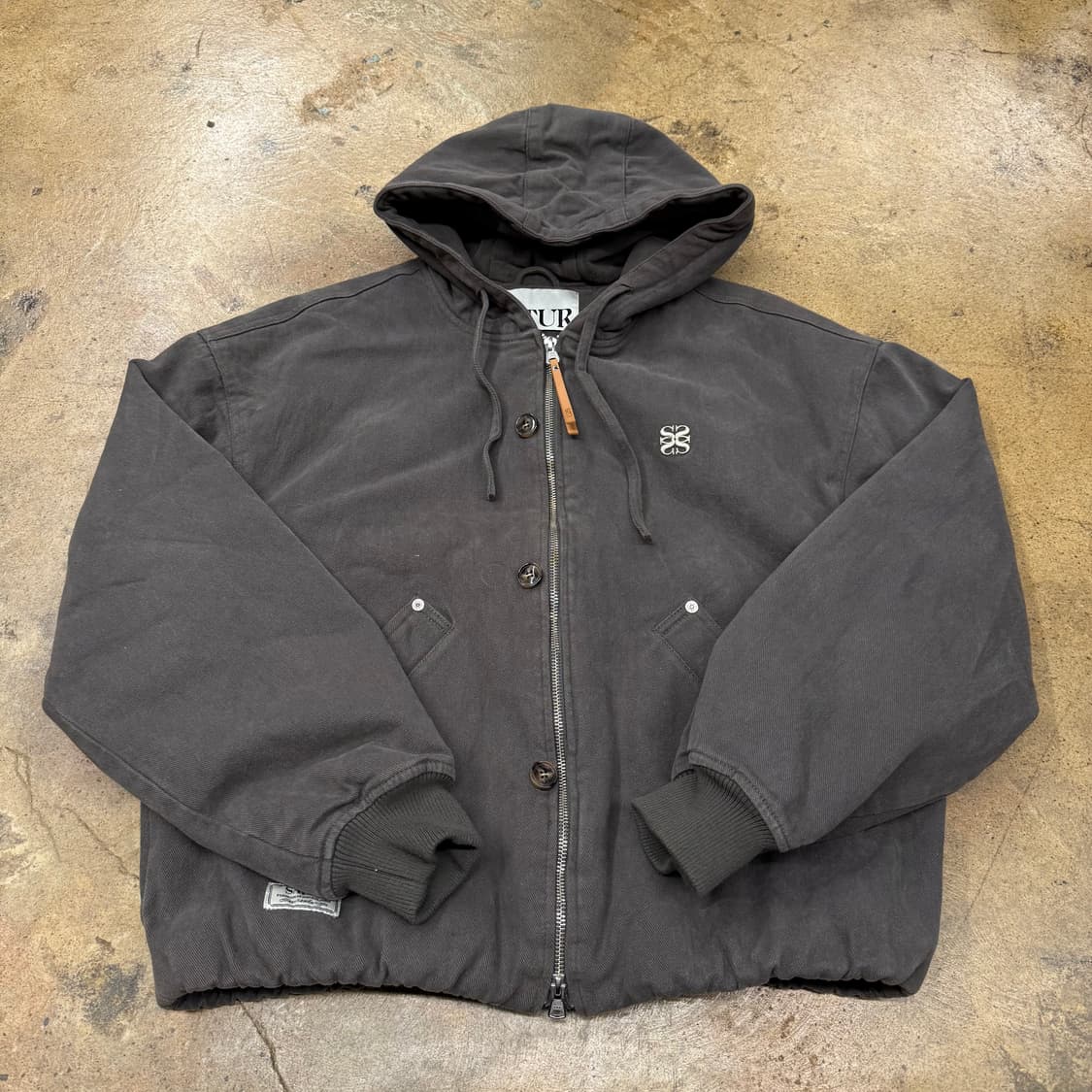 세터 테오 패디드 후드 집업 차콜  상품이미지2