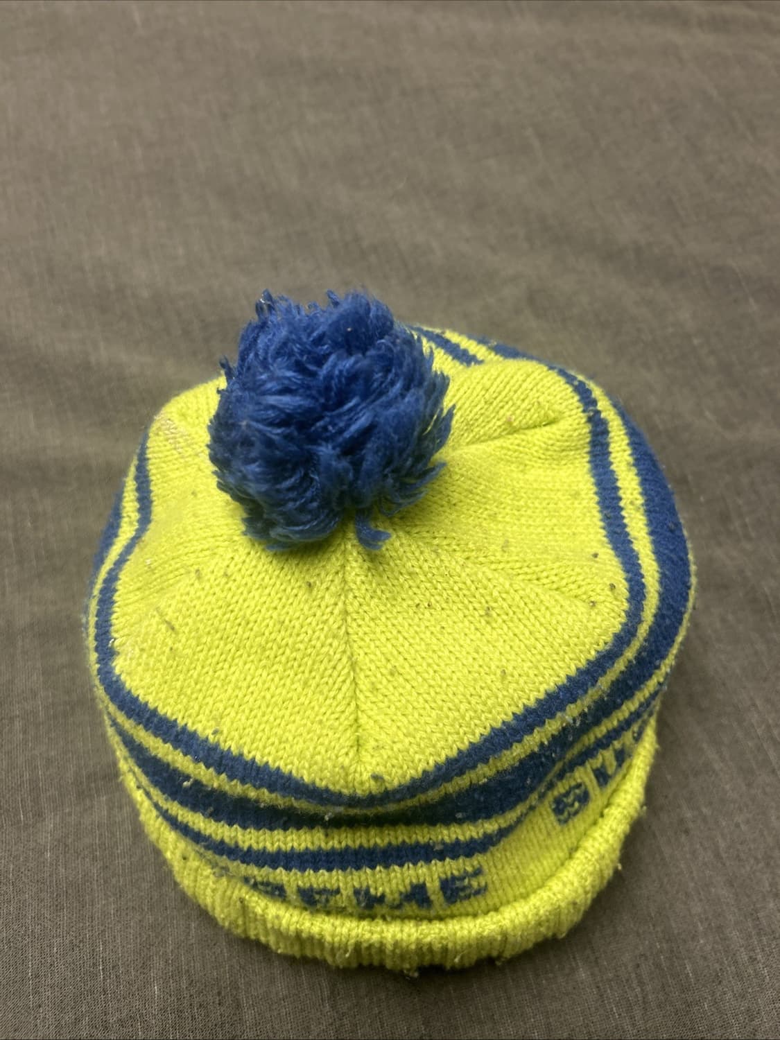 슈프림 스트라이프 폼폼 비니 라임/블루 상품이미지2