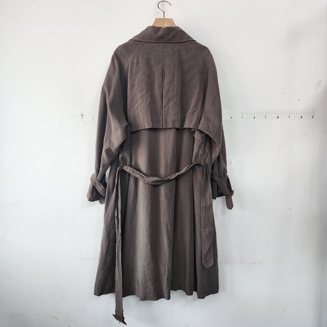 톰보이 더블 브라운 롱 트렌치 코트 상품이미지8