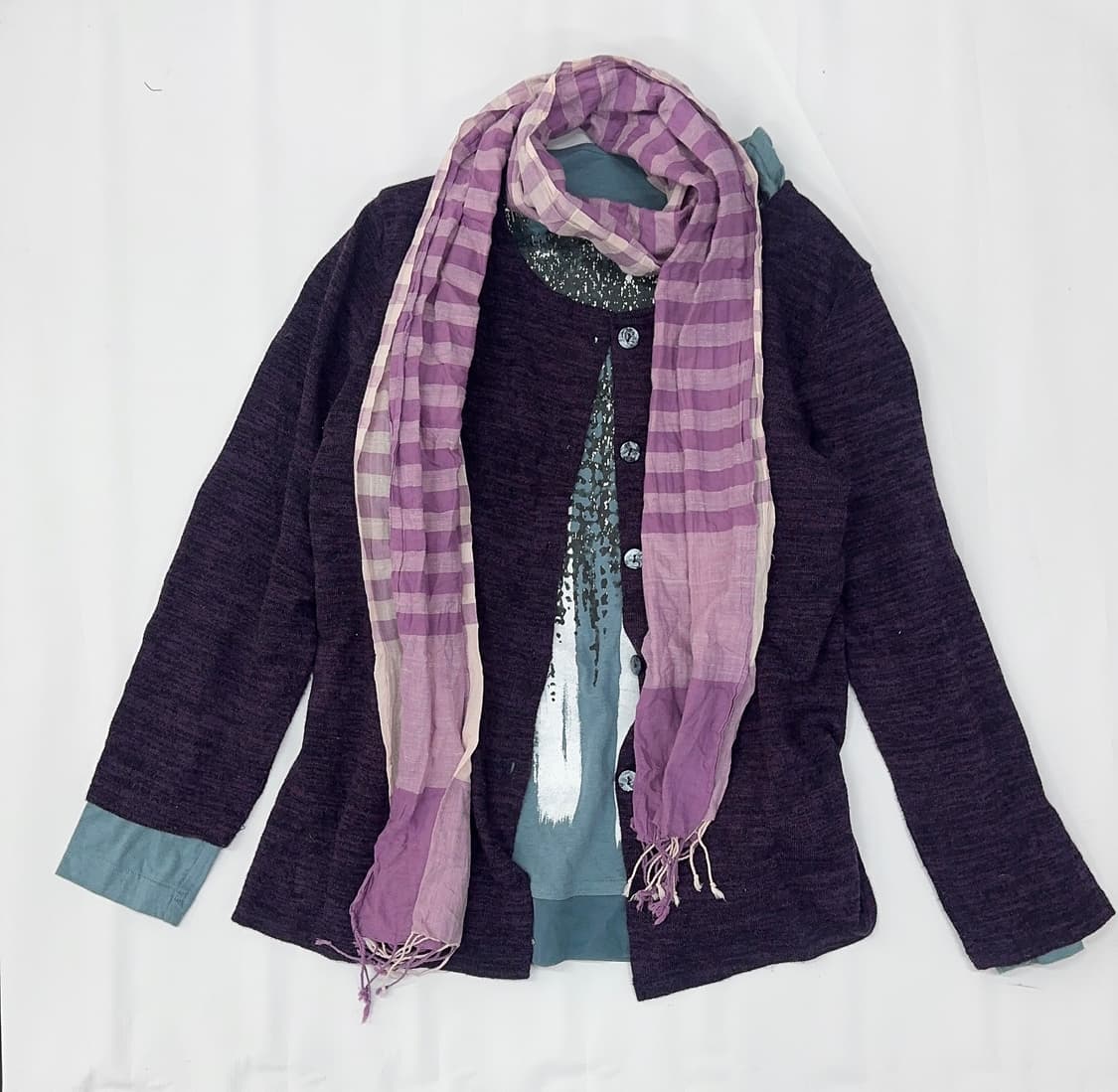 💜하구미의 머플러 레이어드 코디세트💜 퍼플 빈티지 일본 에스닉  상품이미지2
