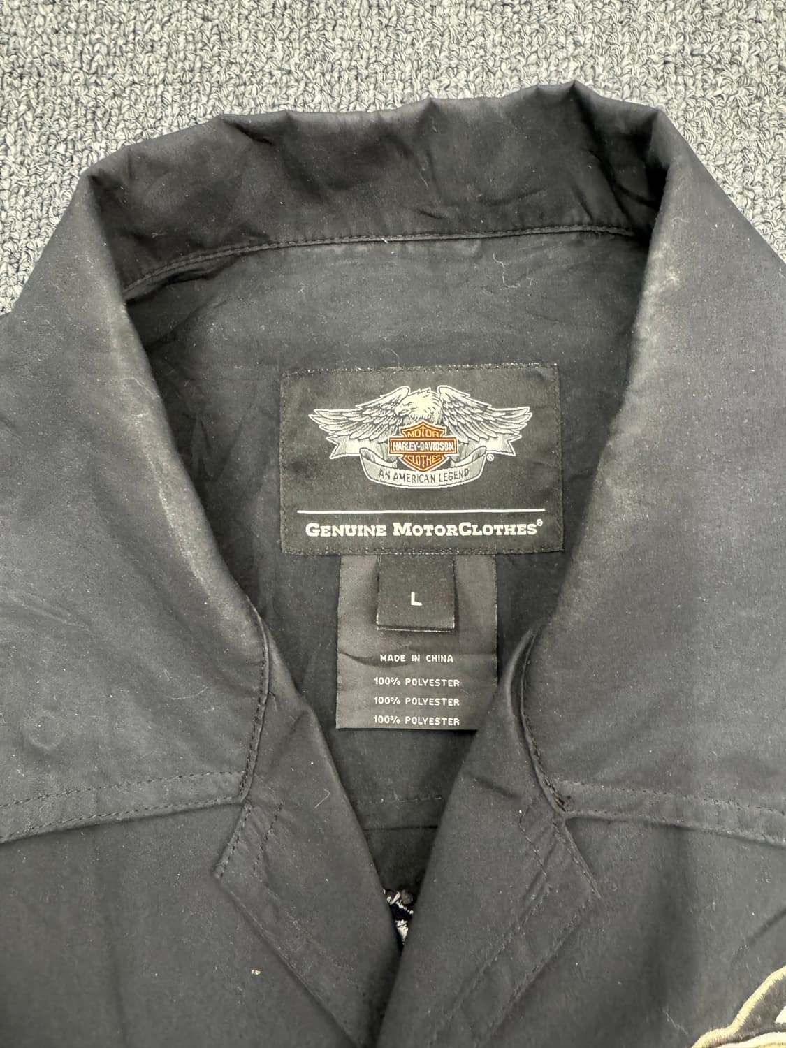 L)할리데이비슨 빈티지 자수 반팔셔츠 상품이미지5