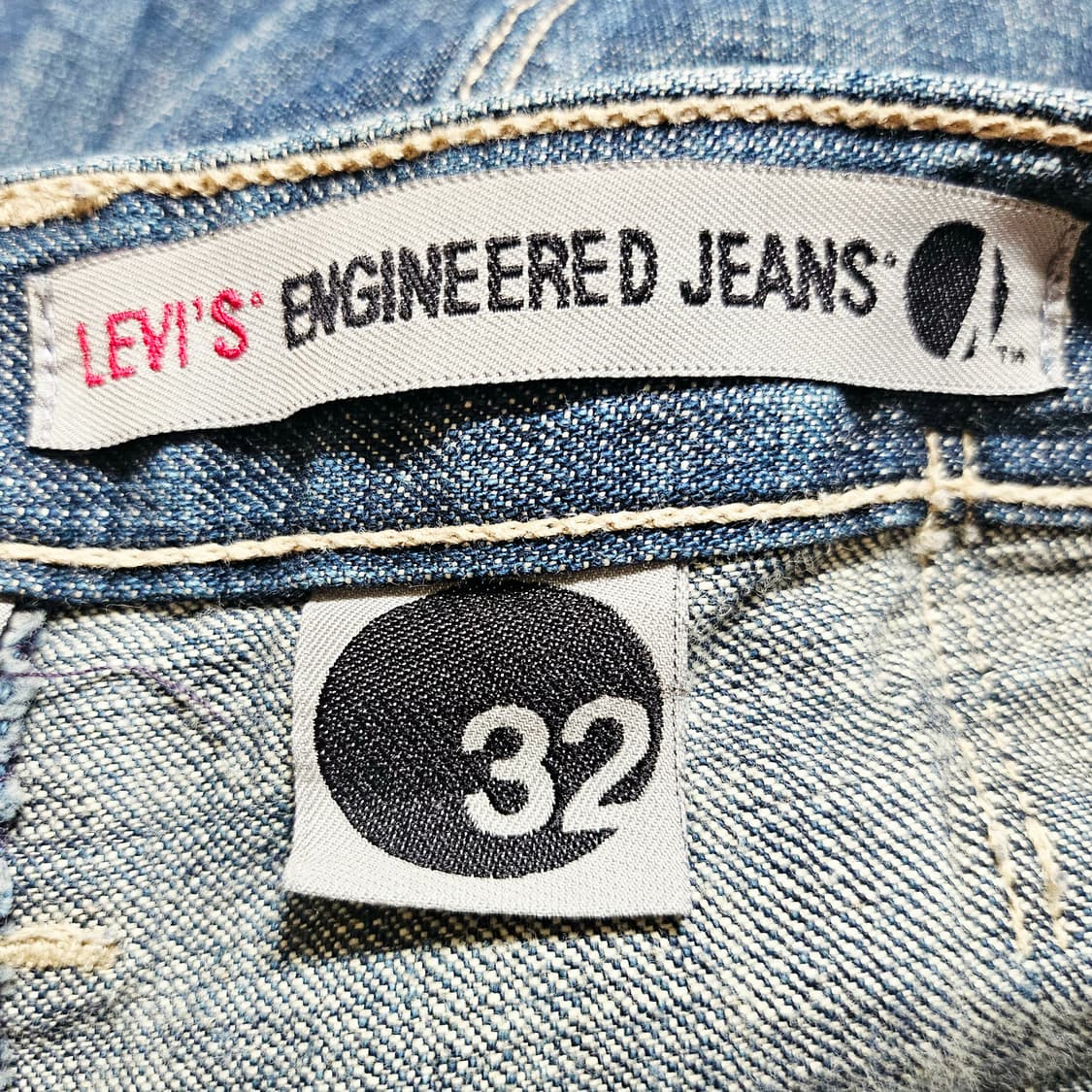 [W32][리바이스]00's 엔지니어드 진®유즈드 워시드 데님 쇼츠# 상품이미지6