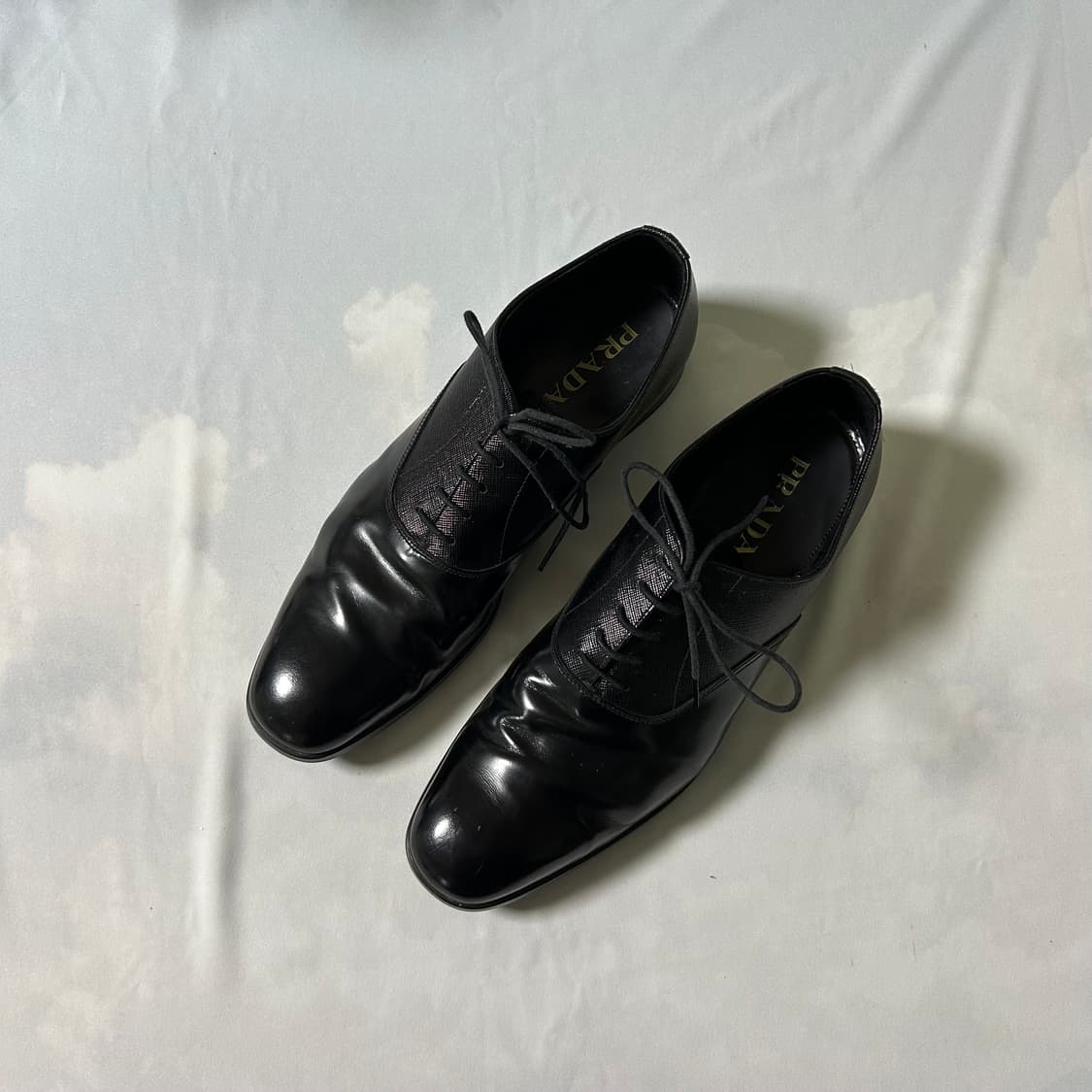 Prada spazzolato plain toe derby 상품이미지1