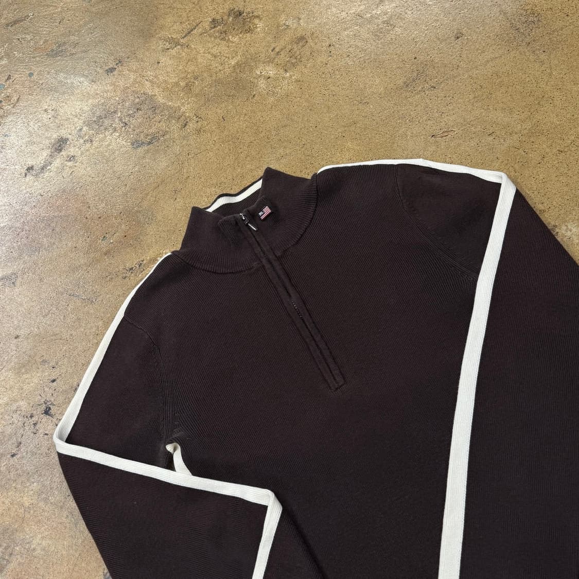 폴로진스 초코 브라운 니트 집업  상품이미지1