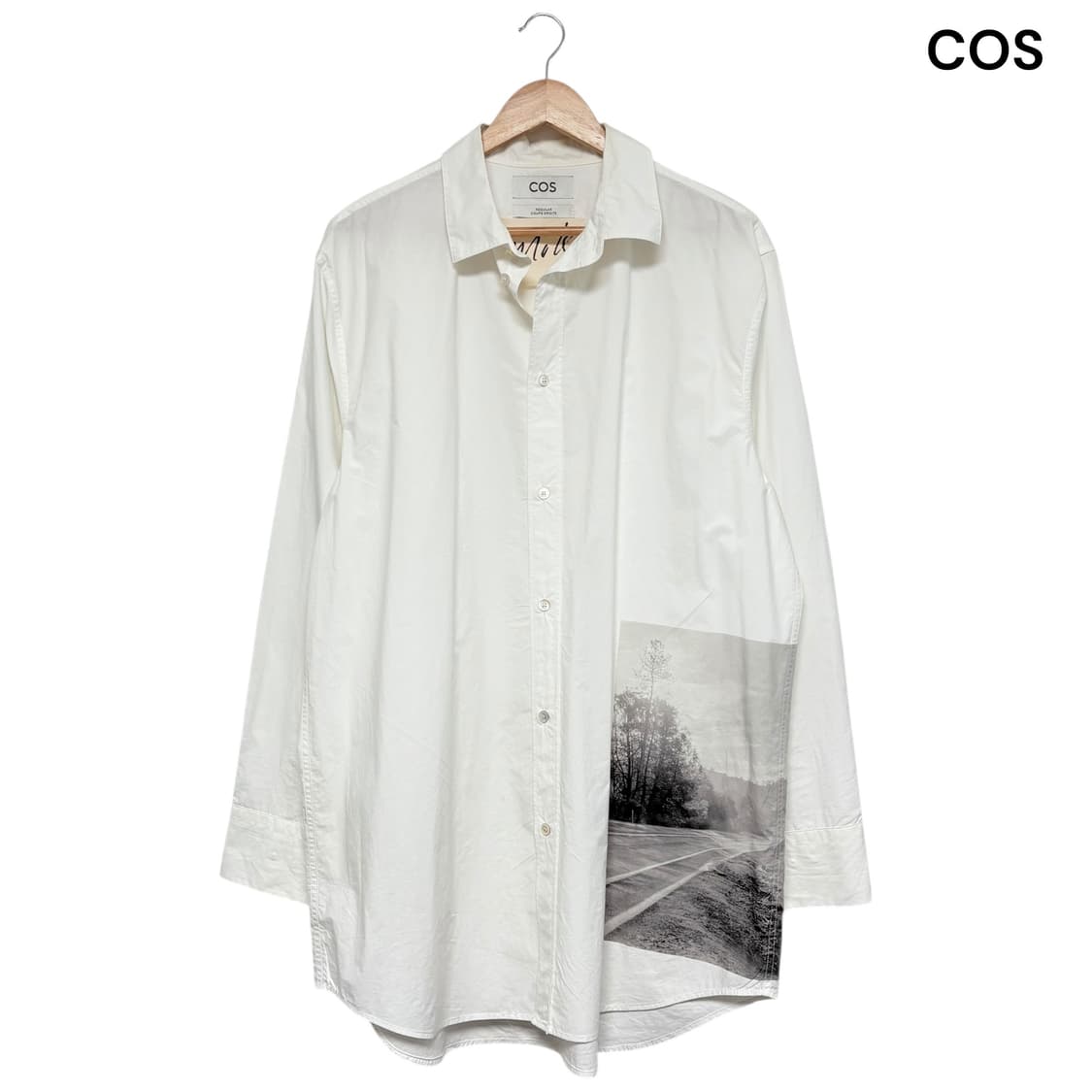 3640 COS 코스 화이트 패턴 롱셔츠 상품이미지1