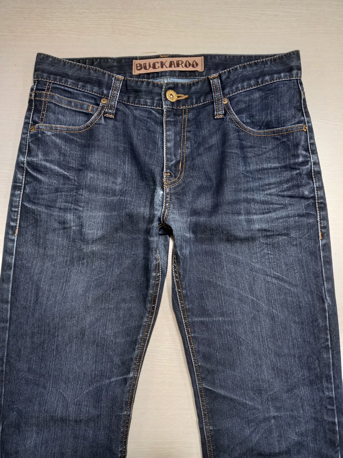 32 BUCKAROO Kor 워싱 스판 일자진 진청 32-274 상품이미지3