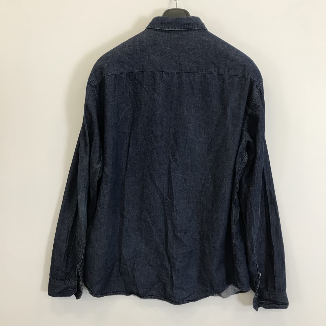 DKNY 진청 인디고 린넨혼방 데님셔츠 [M] 상품이미지4