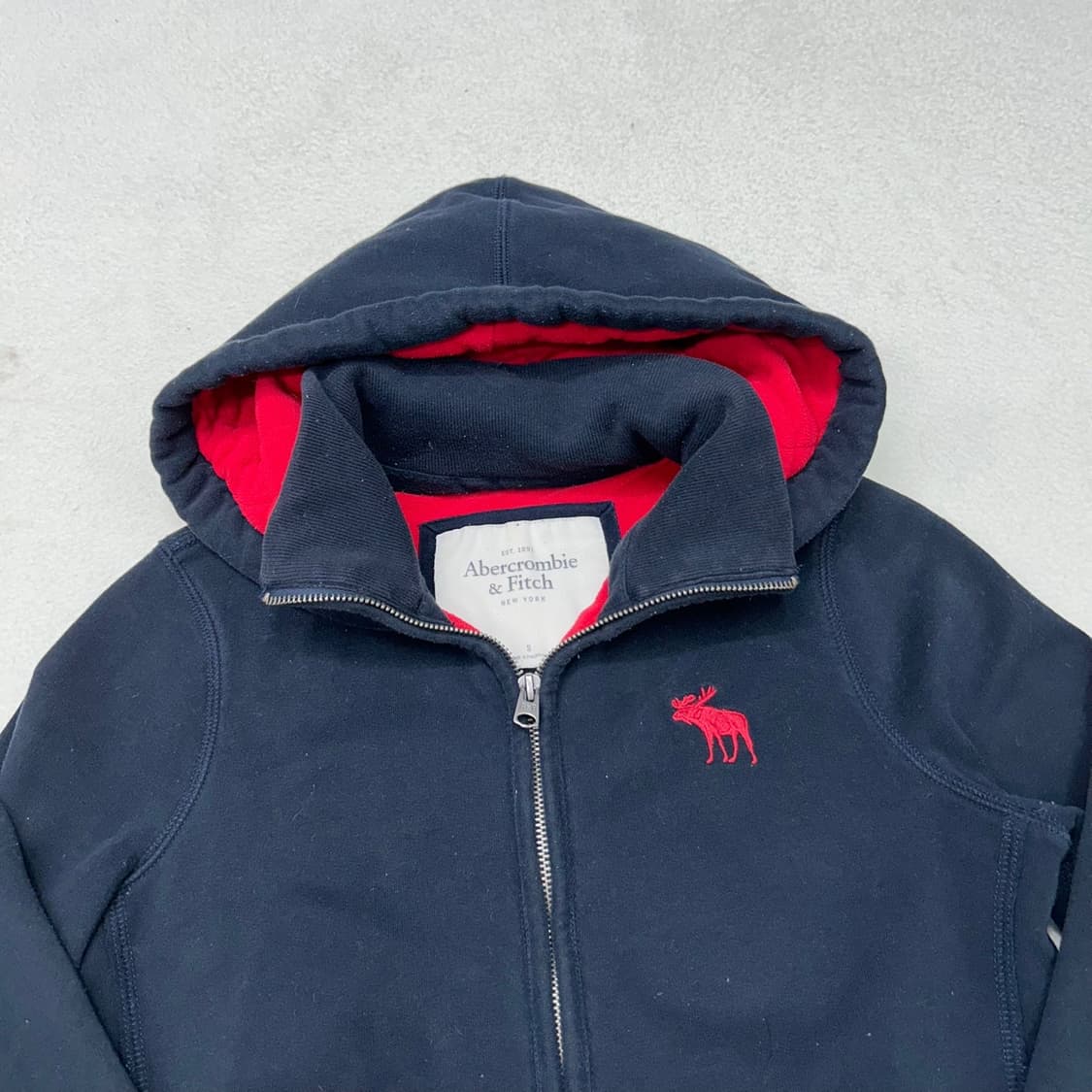 Abercrombie dark navy hood zip-up 상품이미지5