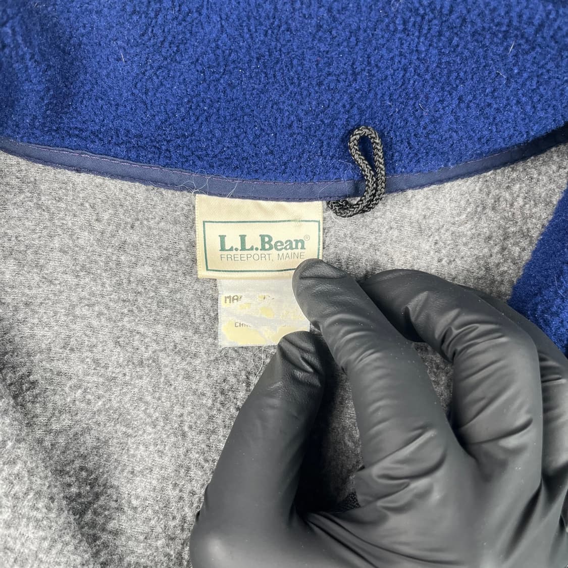 빈티지 LL Bean 하프 집 플리스 그레이 상품이미지4