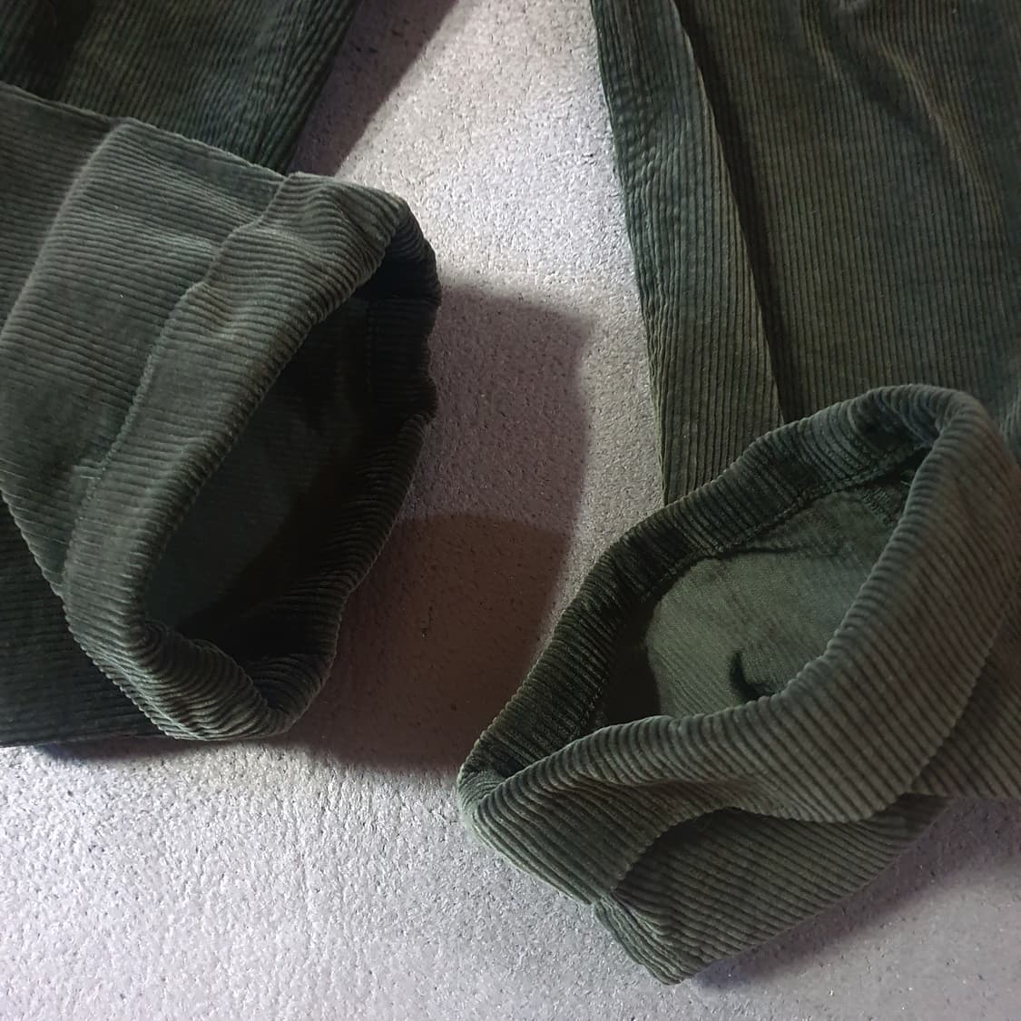 그라미치 테이퍼드 롤업 코듀로이 팬츠 바지 M 카키 상품이미지4