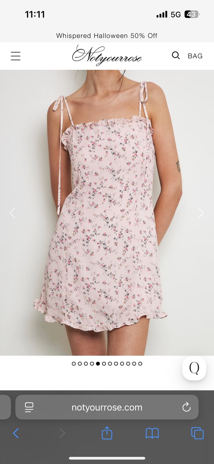 Not your rose frill mini dress 상품이미지4