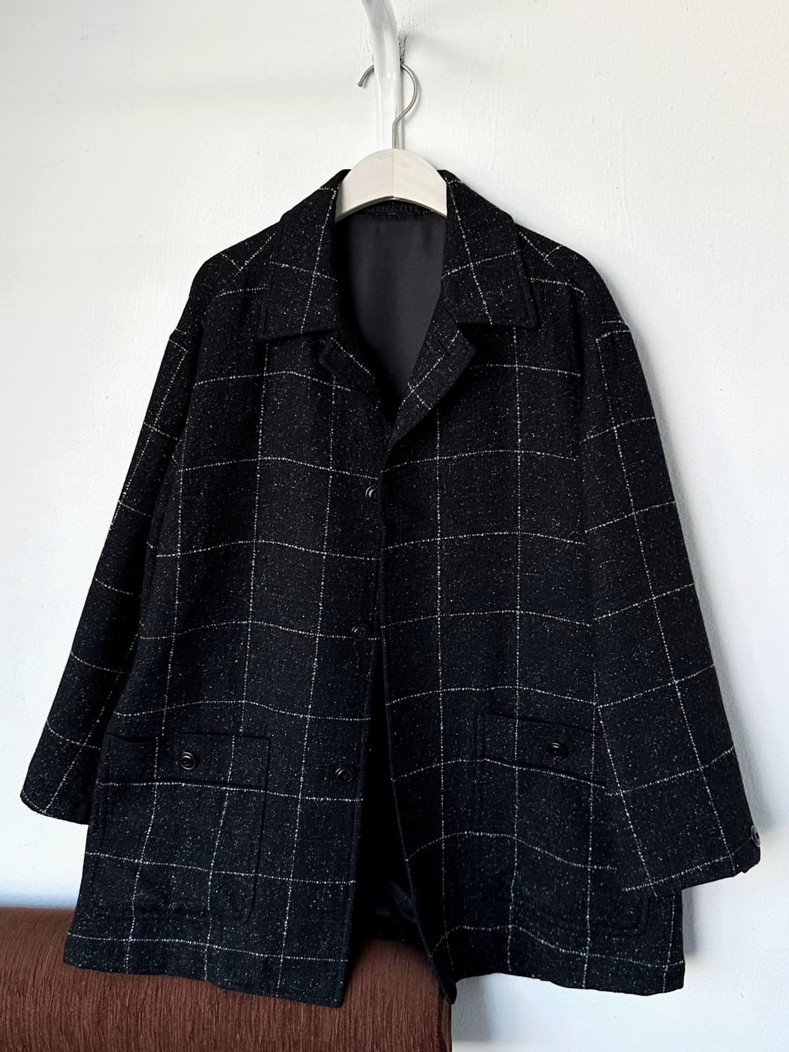 Wool silk tweed fabric over jacket 상품이미지5