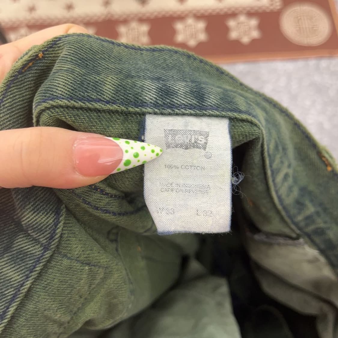 리바이스 올드스쿨 아메카지 빈티지 딥그린 데님팬츠 33인치 C09254 상품이미지6