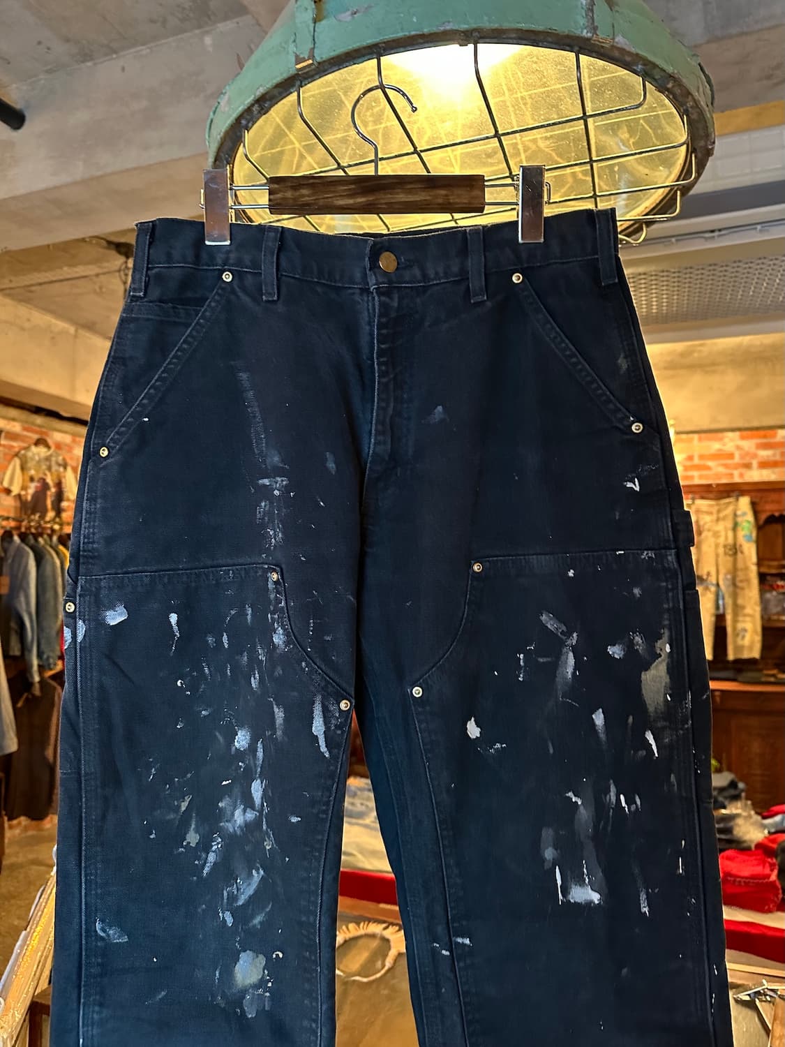 칼하트 B01 BLK 더블니 캔버스 워크 팬츠 상품이미지2