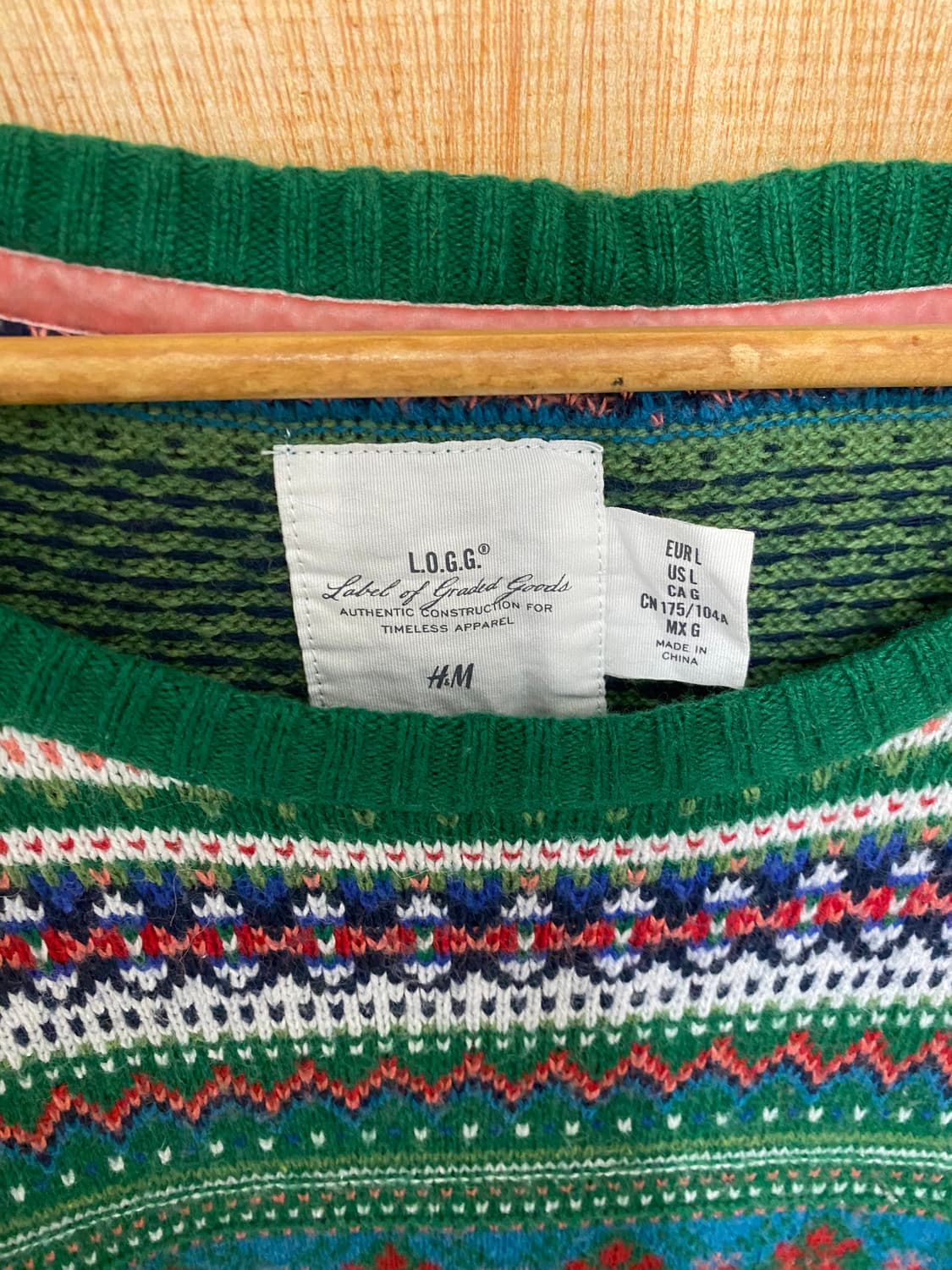 H&M L.O.G.G. fair isle knit 에이치엔엠 페어아일 상품이미지4