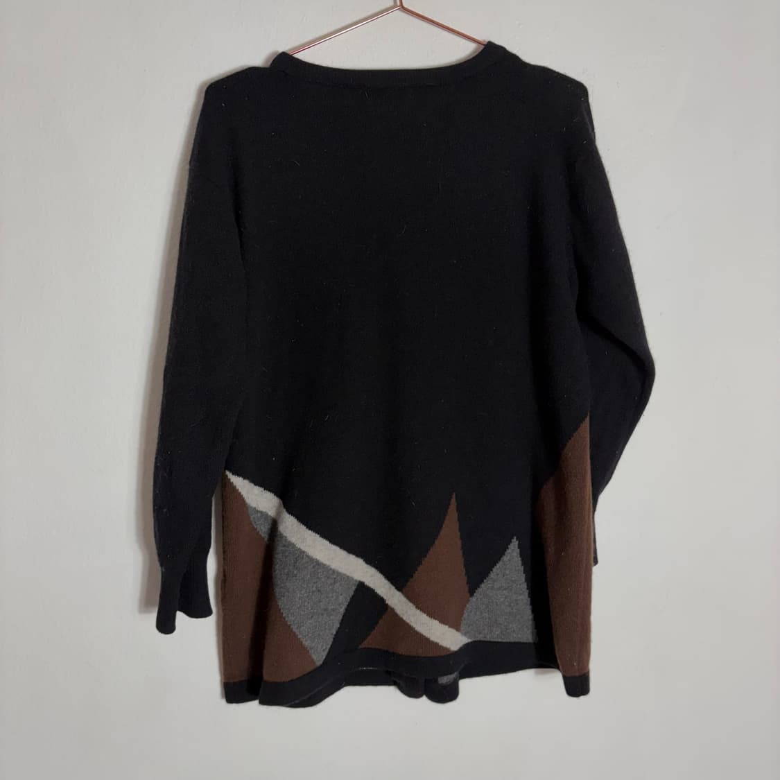 Via di Mezzo 블랙 캐시미어 100% 가디건(L) 상품이미지2