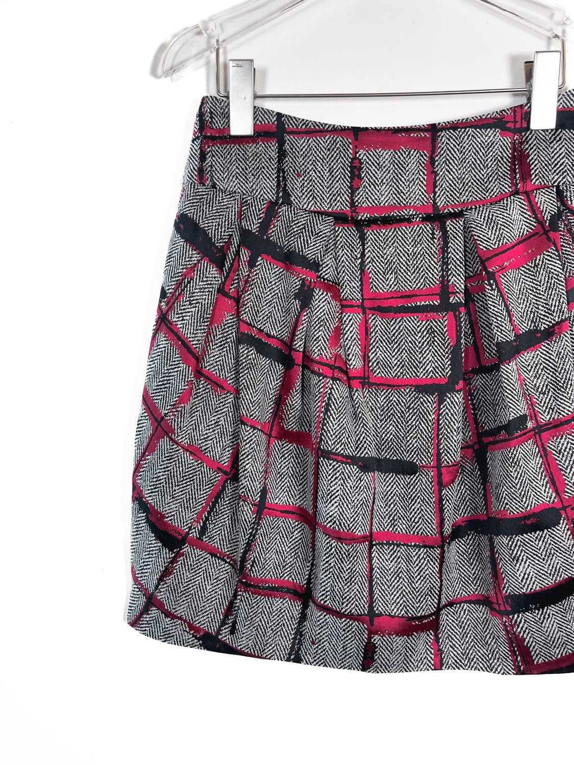 랑방 울 스퀘어 패턴 스커트 상품이미지2