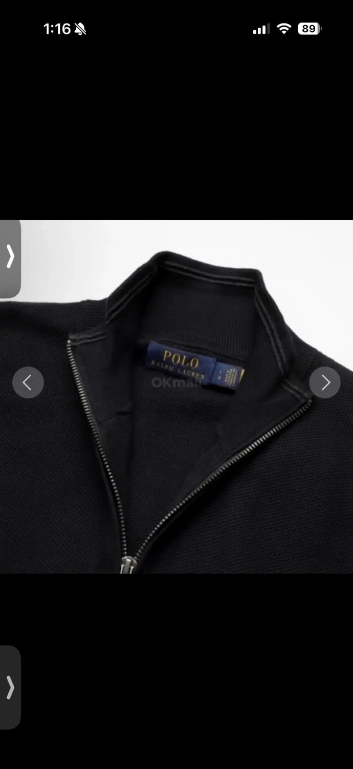 폴로 랄프로렌 포니로고 자수 하프집업 블랙  XL 상품이미지3