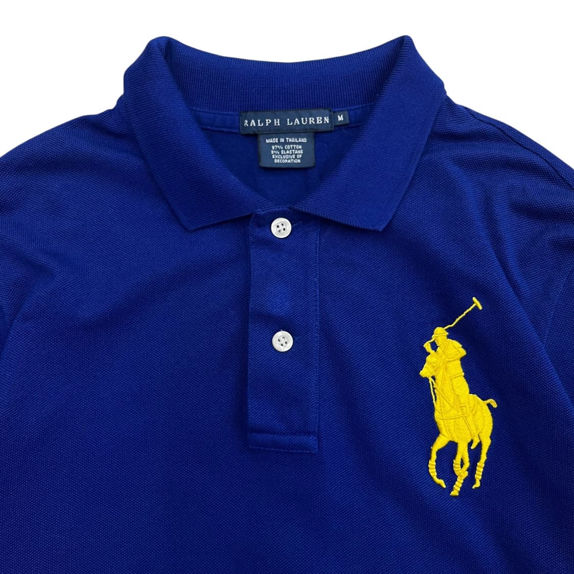 폴로 랄프로렌 옐로우 빅포니 블루 pk 긴팔 M 상품이미지5